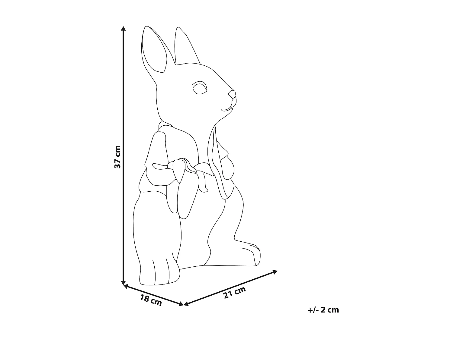 Statue de jardin TONDON Lapin Marron