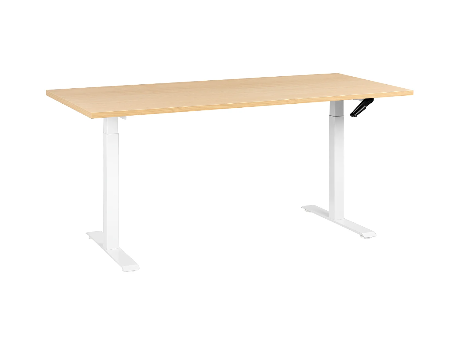 Bureau réglable en hauteur manuellement DESTINES Marron clair/blanc 180 cm 72 cm