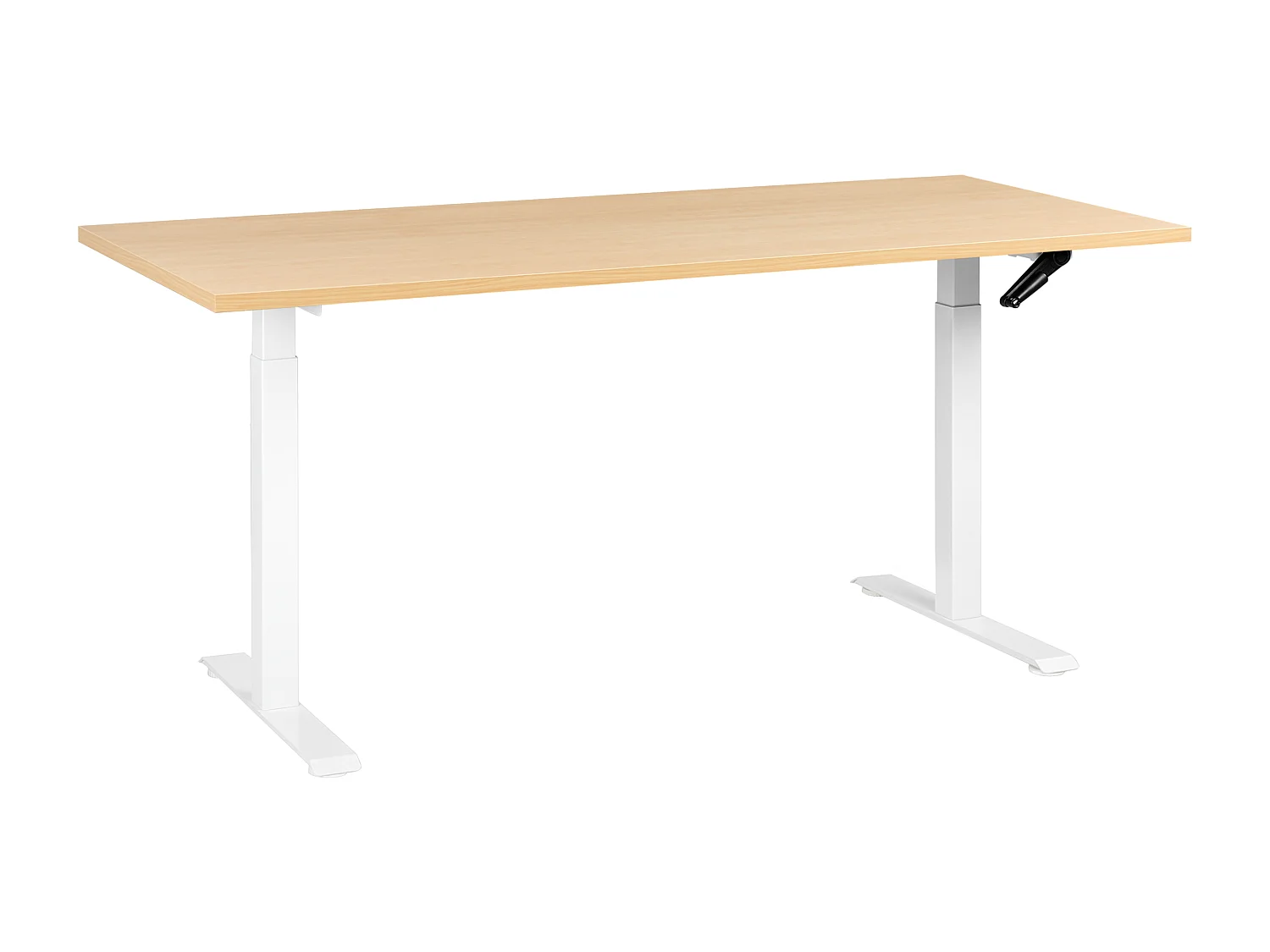 Bureau réglable en hauteur manuellement DESTINES Marron clair/blanc 180 cm 72 cm