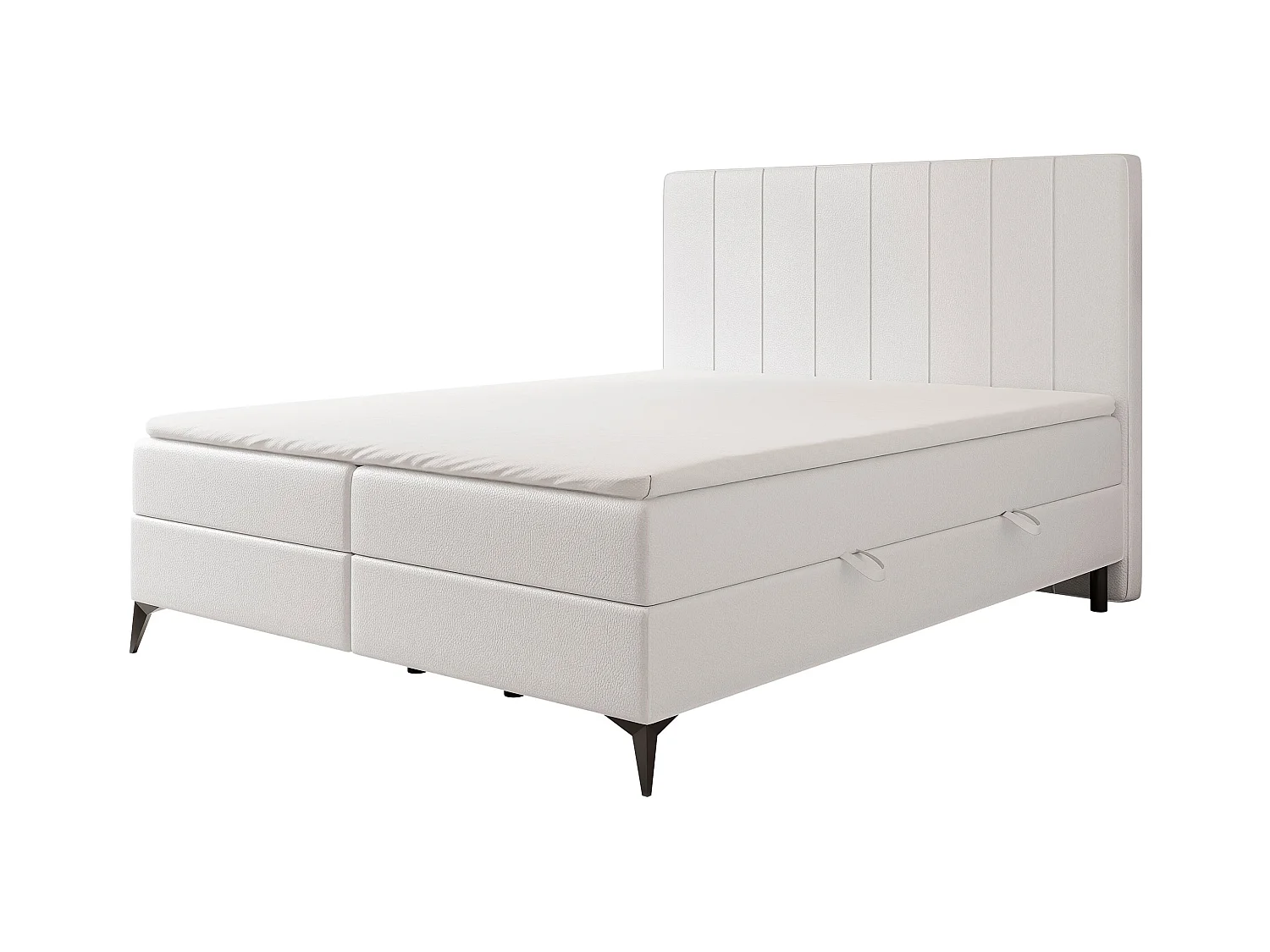 Lit continental rembourré avec surmatelas, blanc  - 180x200 - VERA