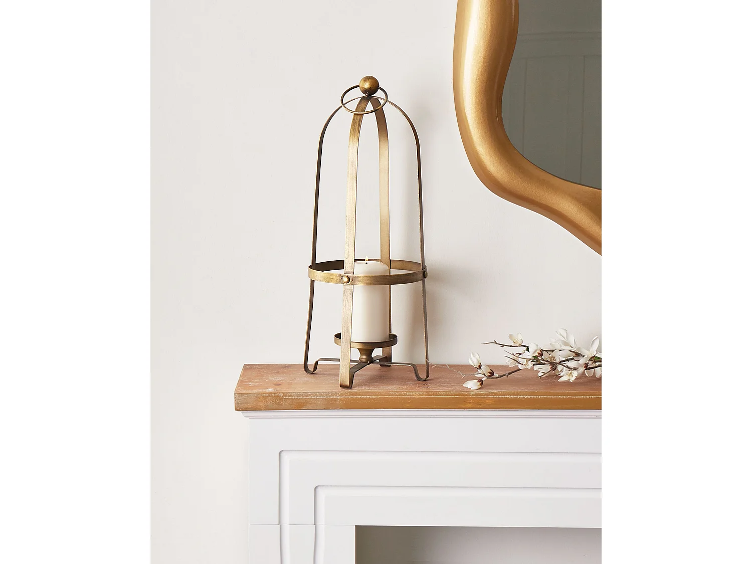 Bougeoir MARAWI Métal 48 cm Doré