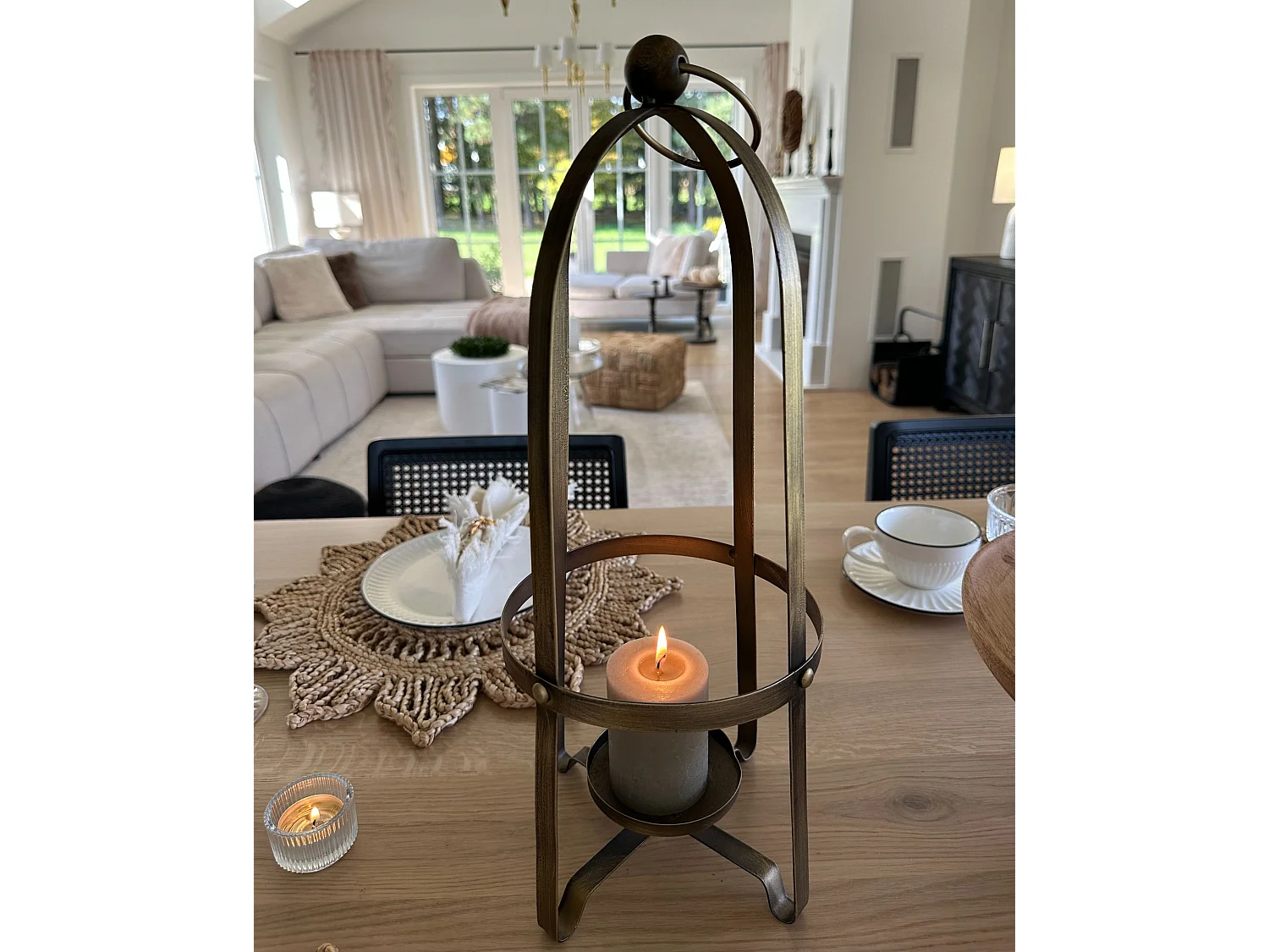 Bougeoir MARAWI 48 cm Métal Doré