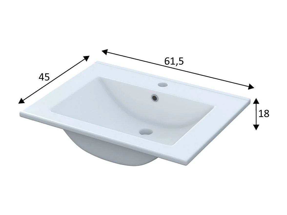 Mueble de baño Athena mueble + espejo + lavabo roble 60 cm