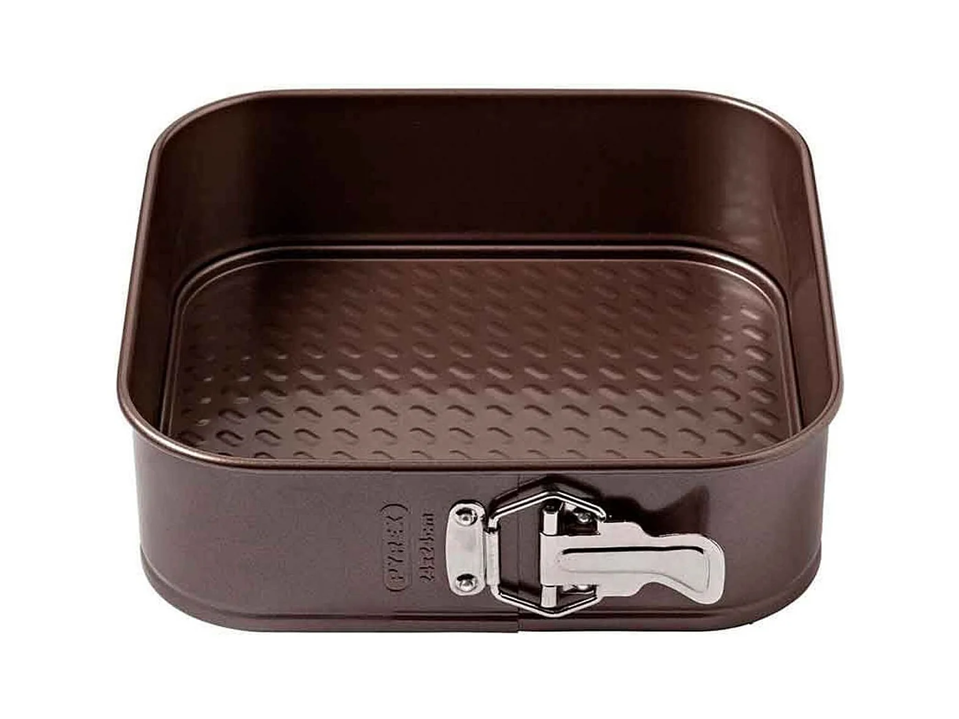 Molde cuadrado desmontable Asimetría Pyrex antiadherente inox 7x24x24 cm