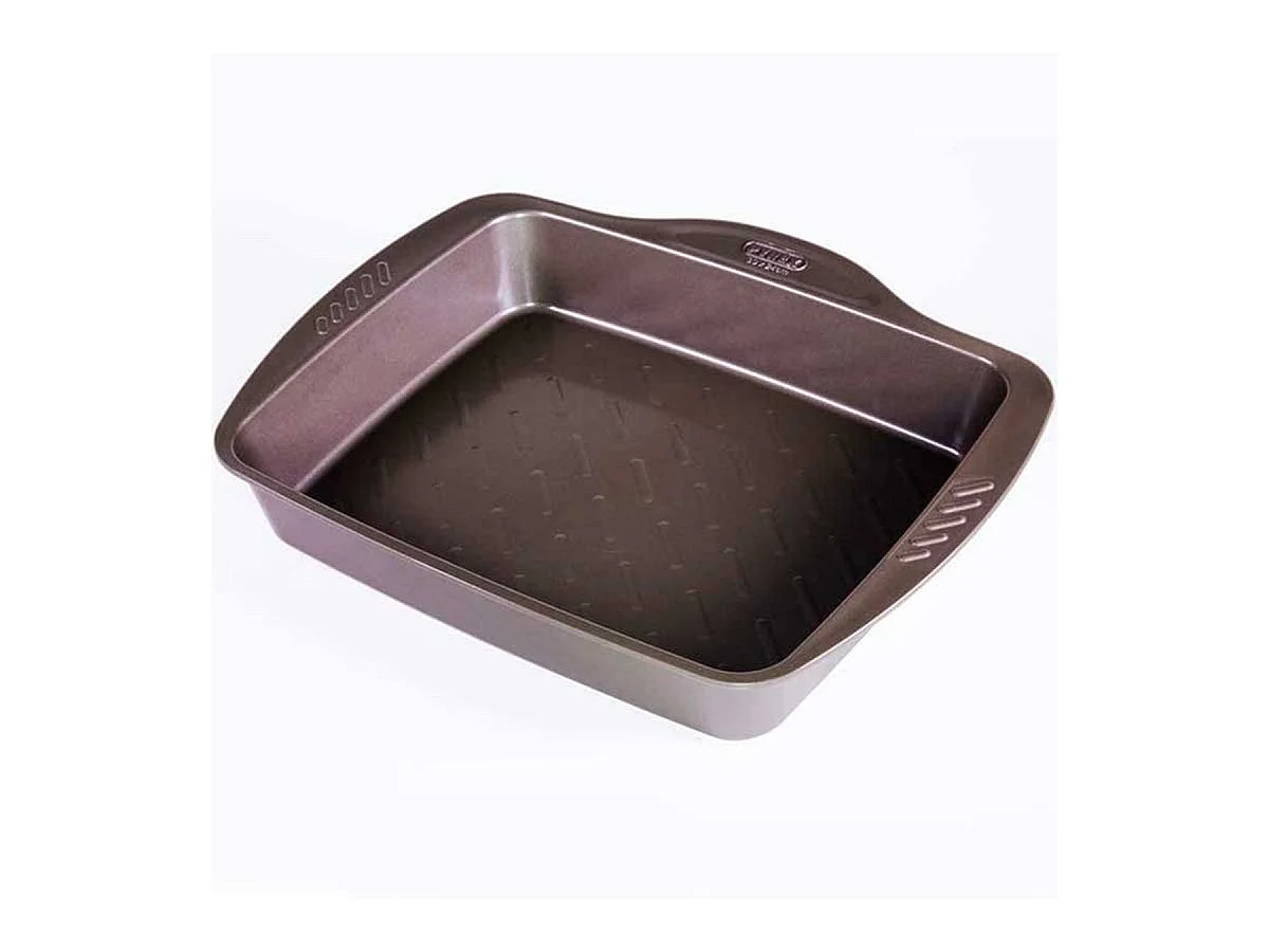 Bandeja honda para horno Asimetría Pyrex antiadherente inox 24x30 cm