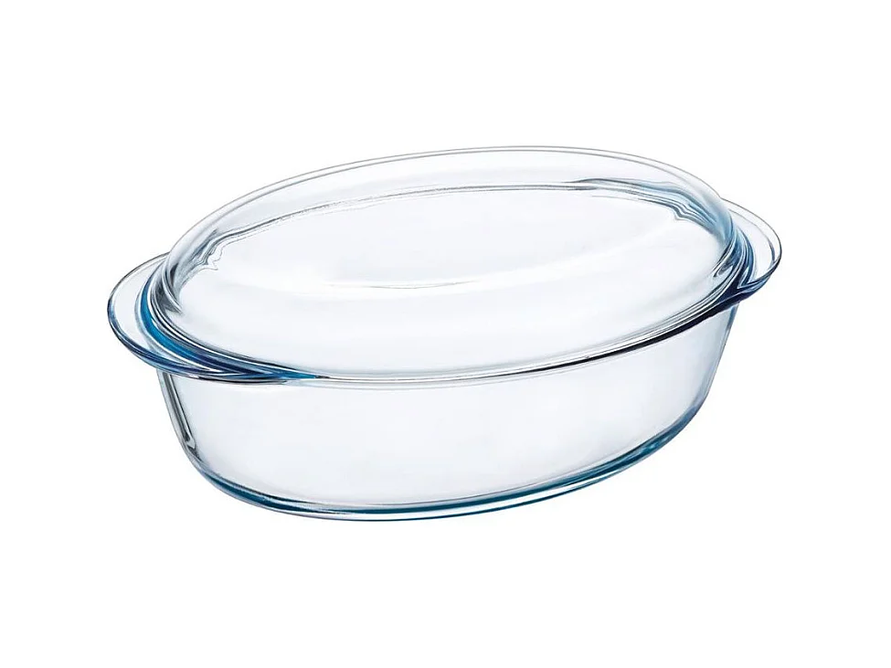 Cazuela Classis Vidrio Pyrex 4,1L ovalada con tapa 10x20x33 cm