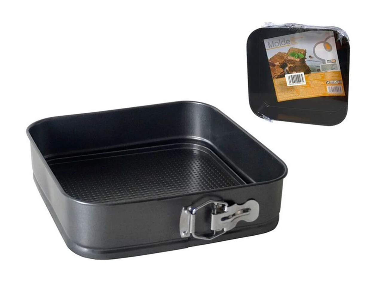 Molde desmontable de repostería forma cuadrada antiadherente Ø24 cm