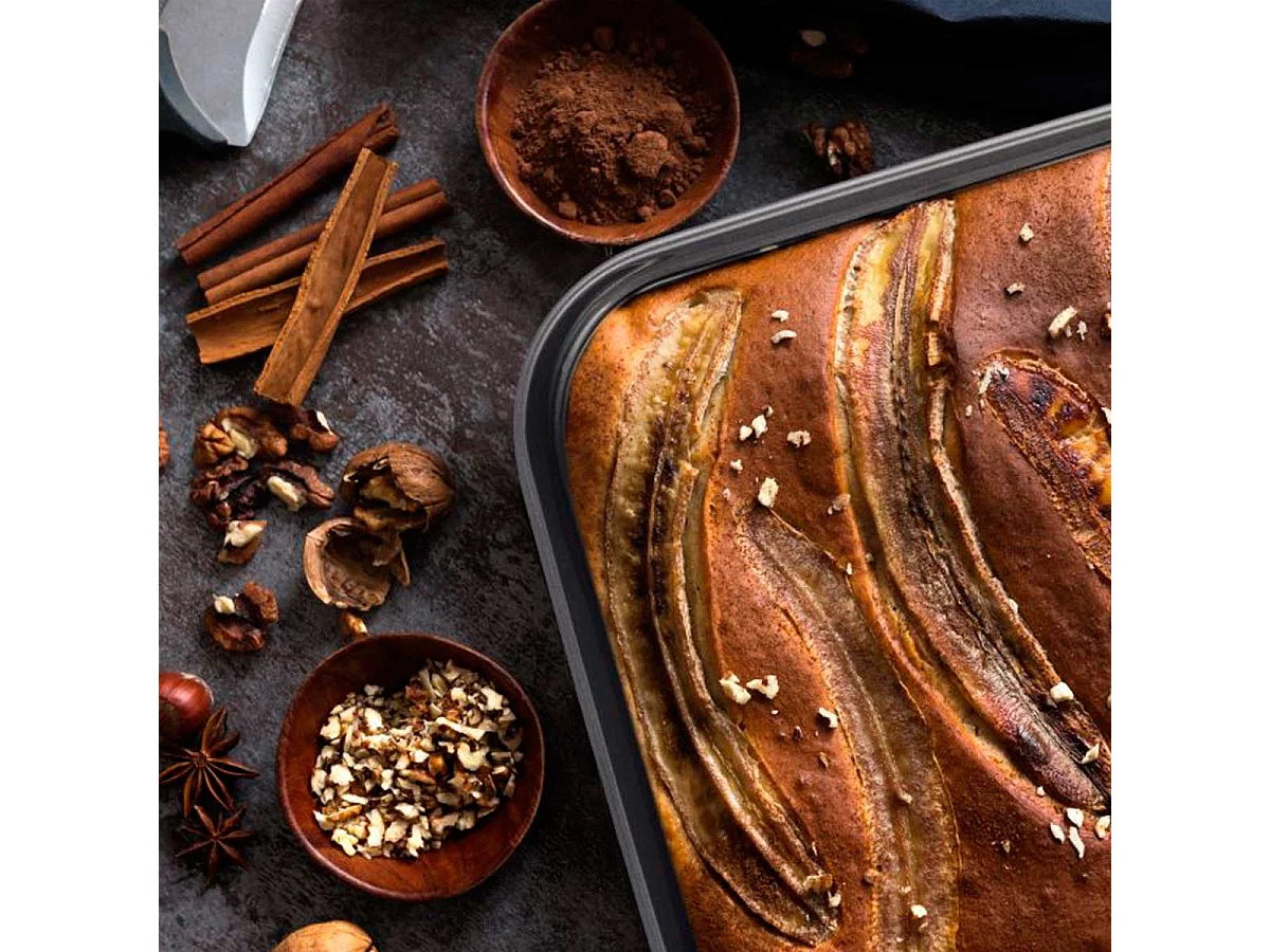 Molde desmontable de repostería forma cuadrada antiadherente Ø24 cm