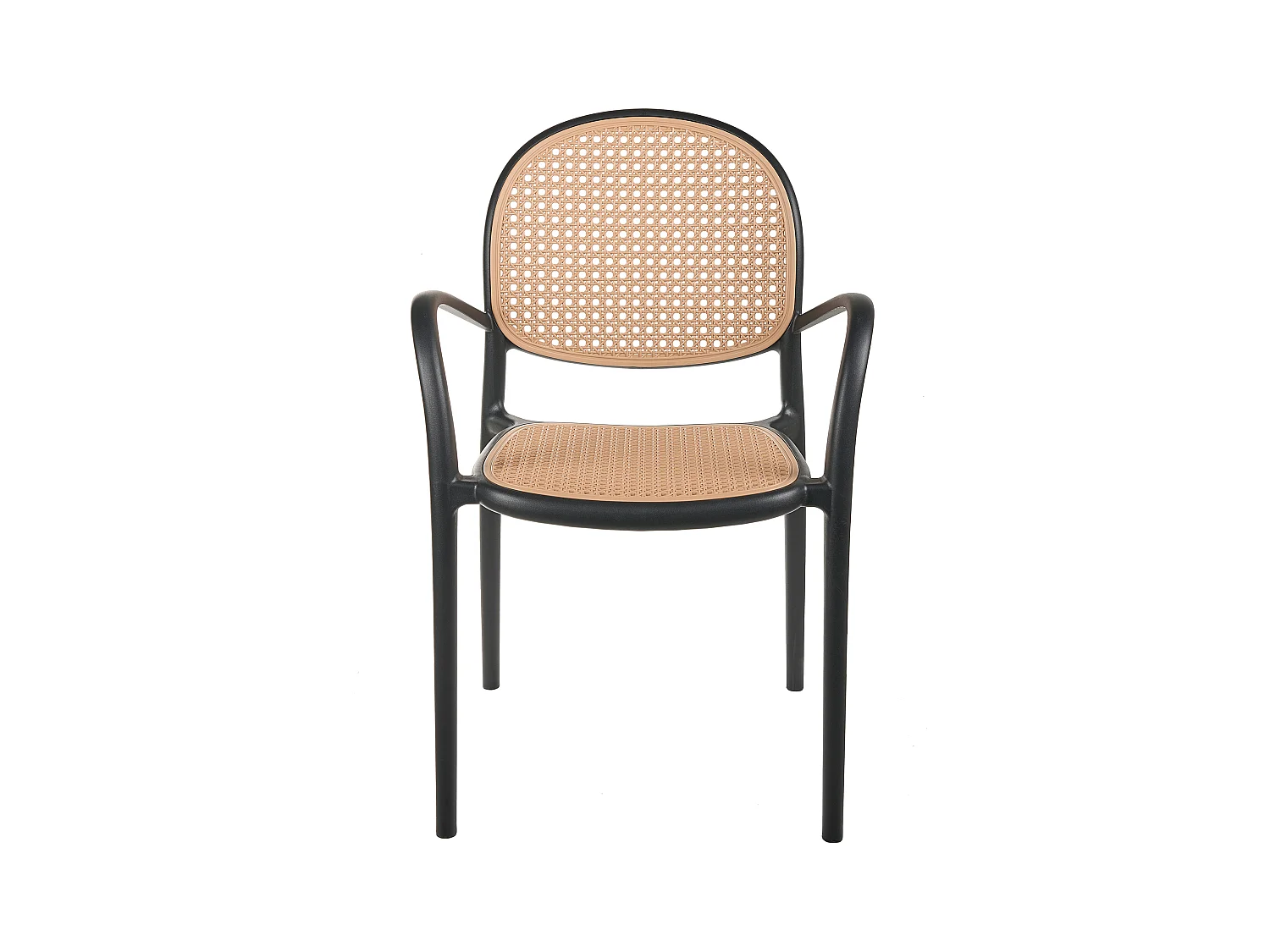 Lot de 2 chaises de jardin POVOLETTO Matière synthétique Noir