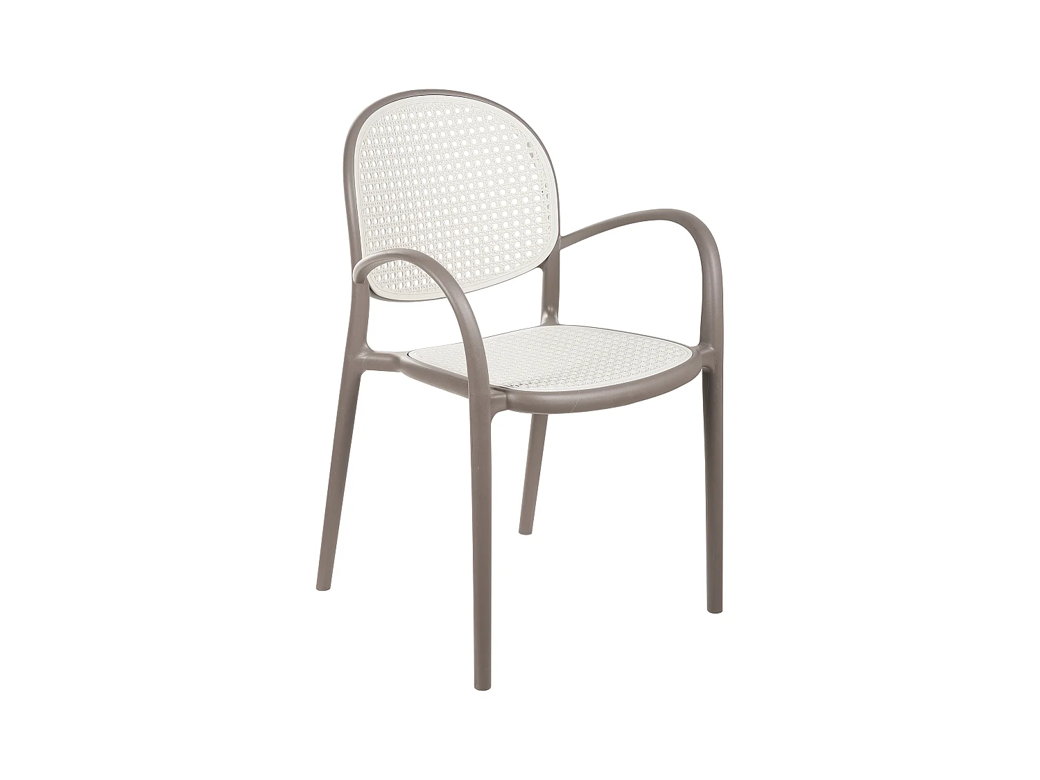 Lot de 2 chaises de jardin POVOLETTO Matière synthétique Marron clair