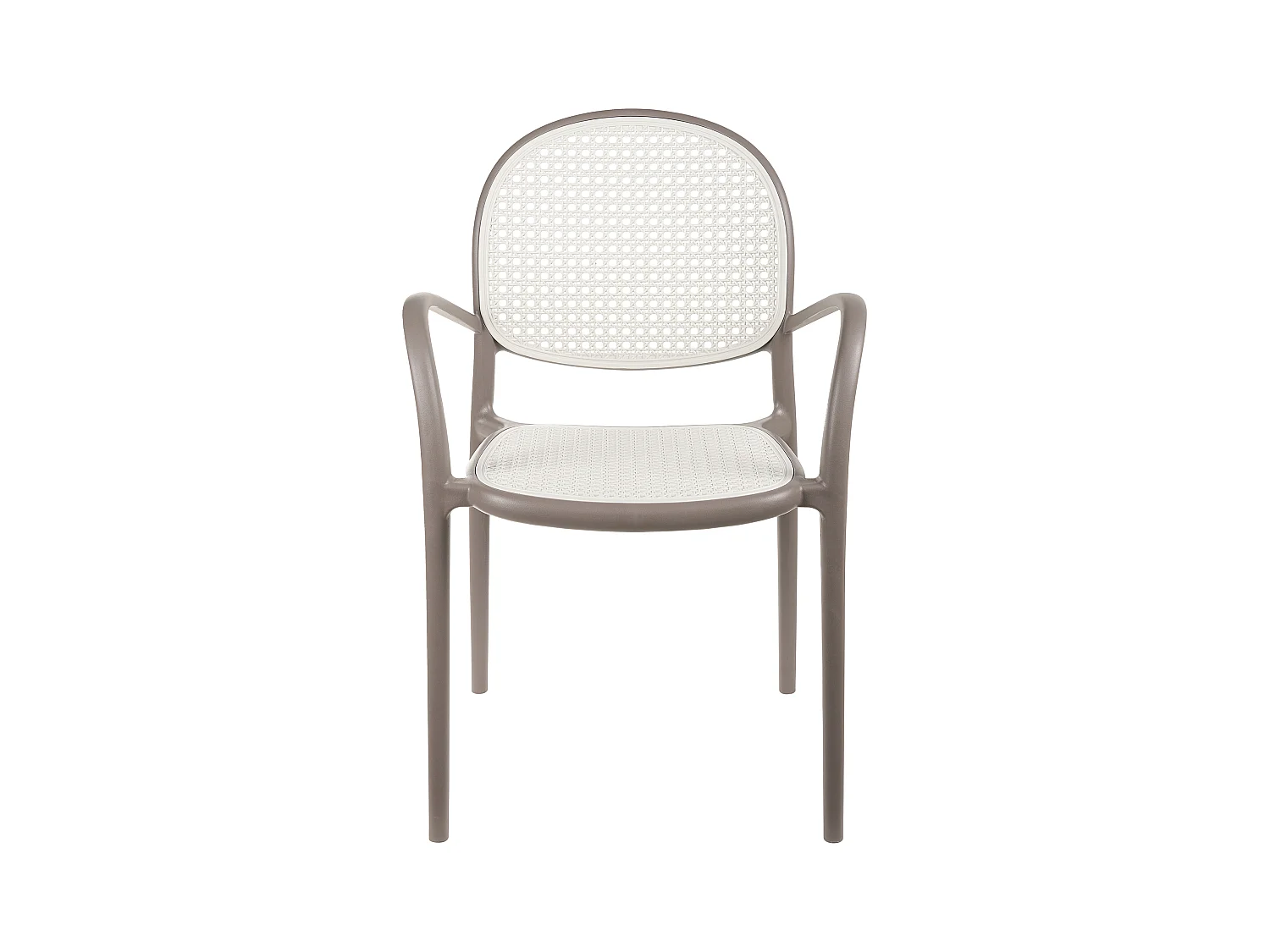 Lot de 2 chaises de jardin POVOLETTO Matière synthétique Marron clair