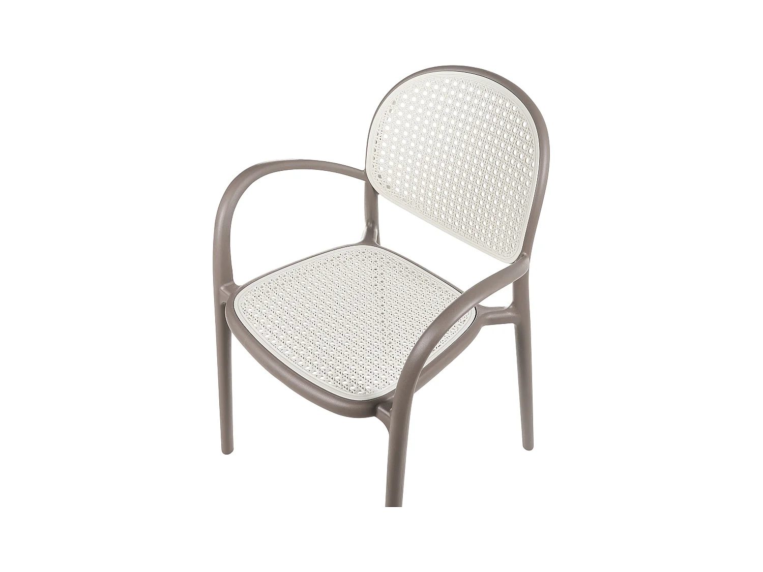 Lot de 2 chaises de jardin POVOLETTO Matière synthétique Marron clair