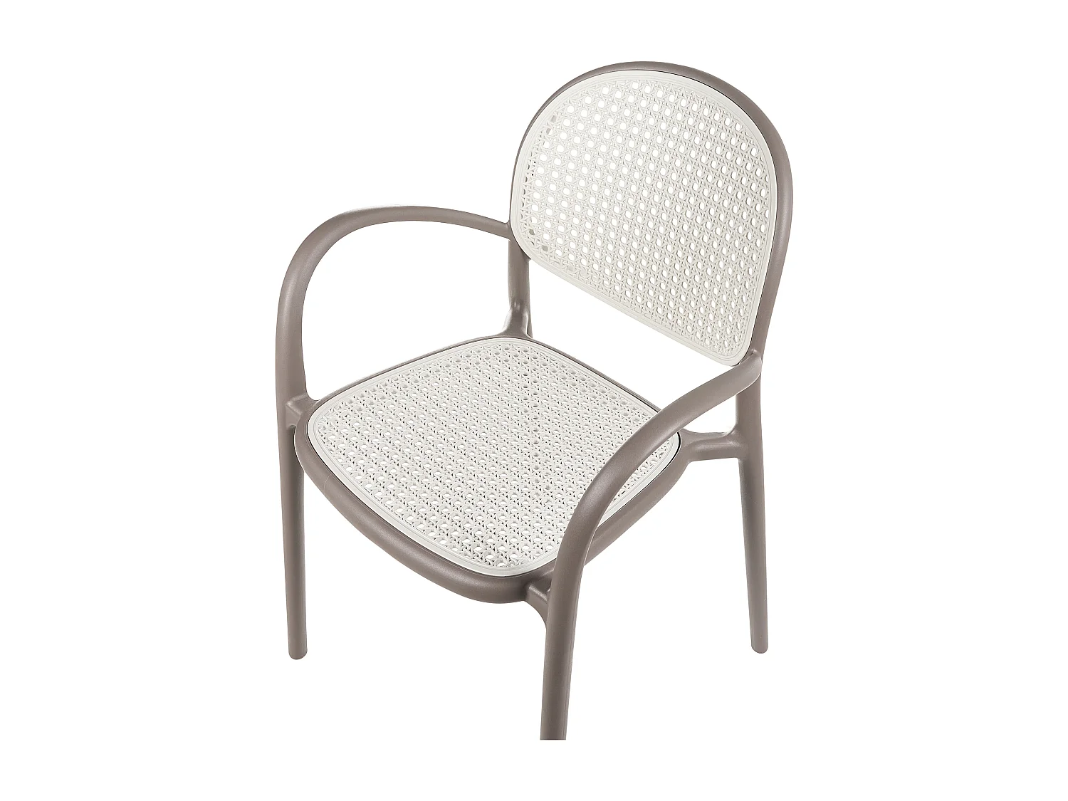 Lot de 2 chaises de jardin POVOLETTO Matière synthétique Marron clair