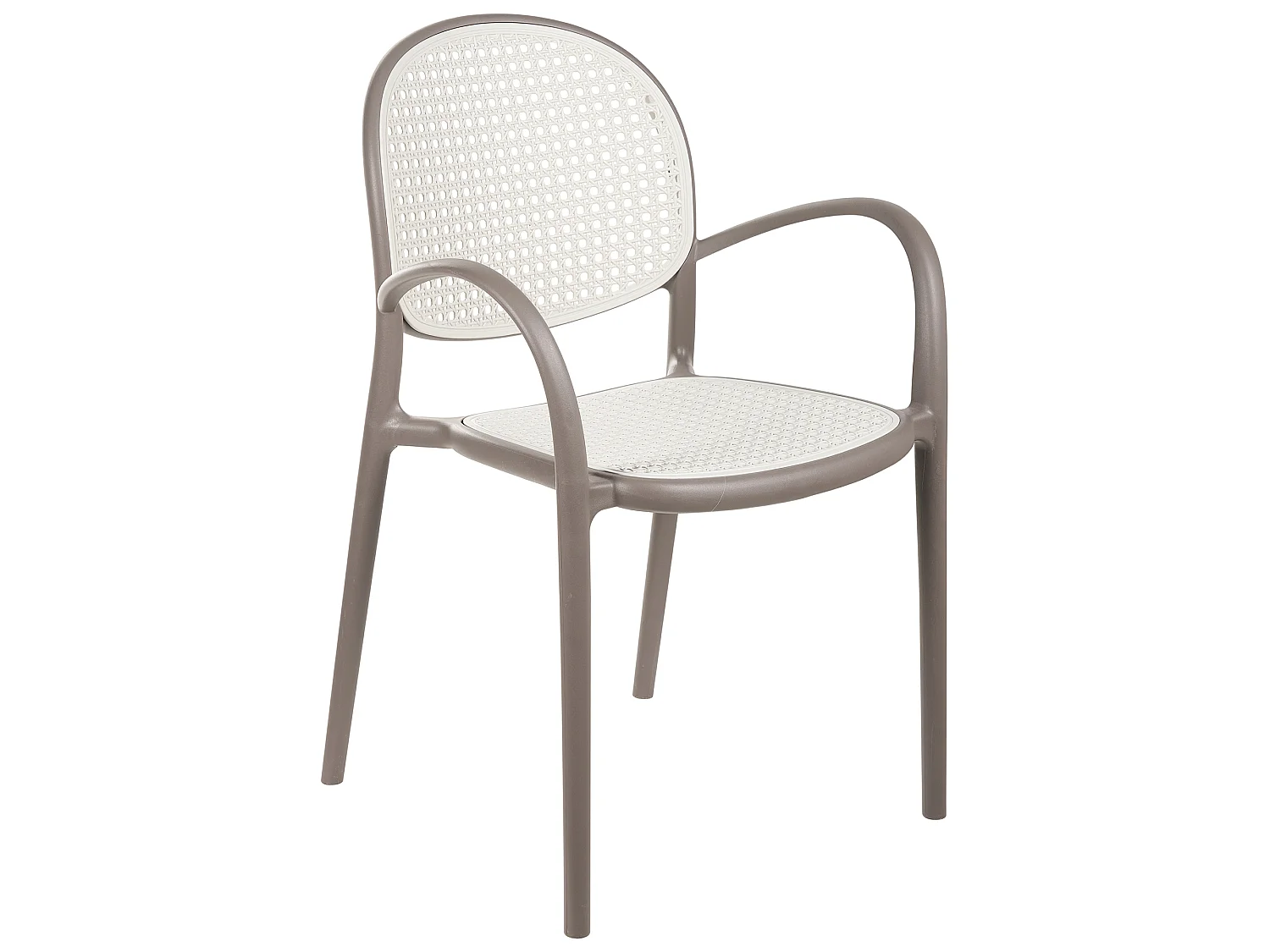 Lot de 2 chaises de jardin POVOLETTO Matière synthétique Marron clair