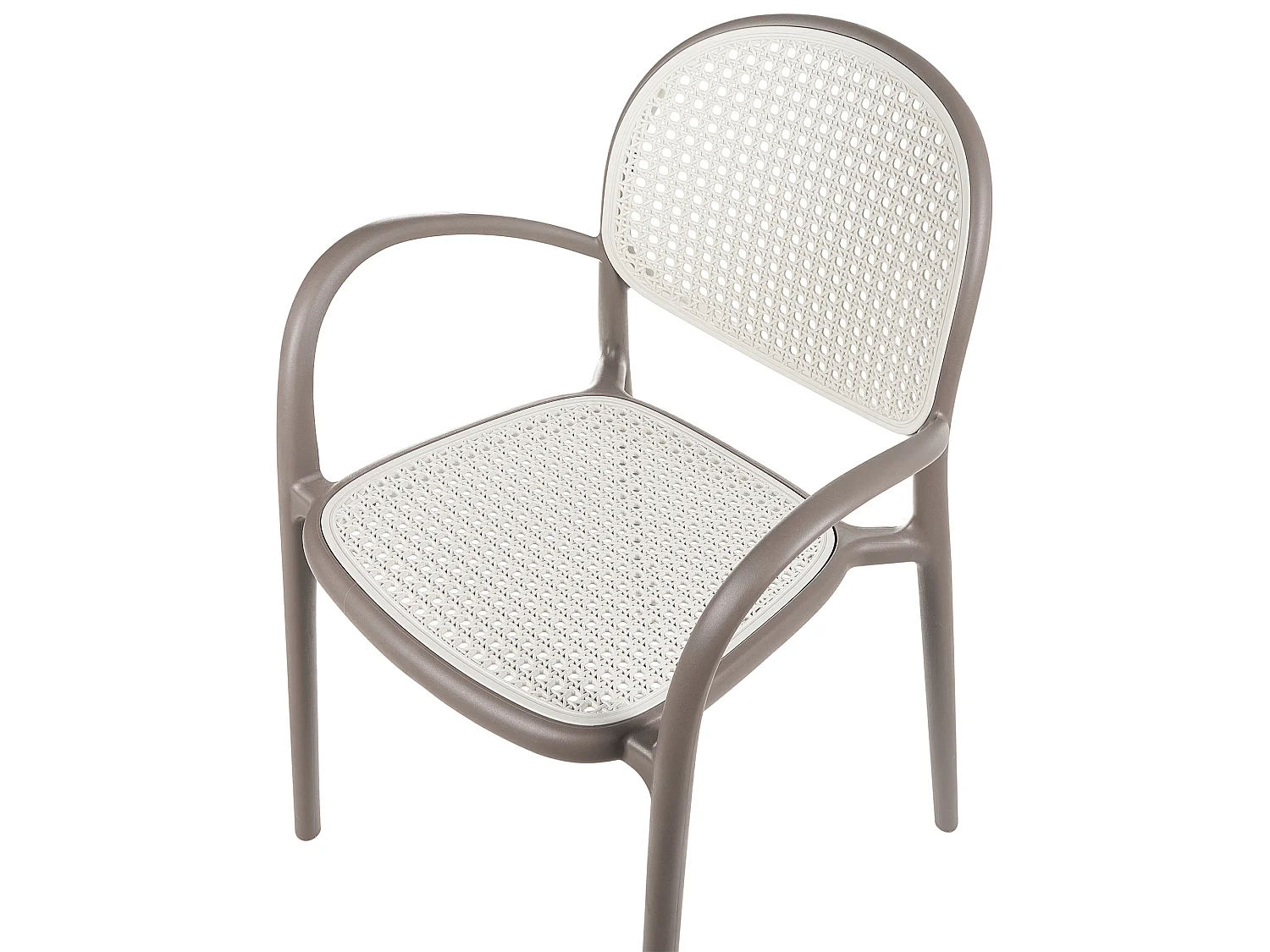 Lot de 2 chaises de jardin POVOLETTO Matière synthétique Marron clair
