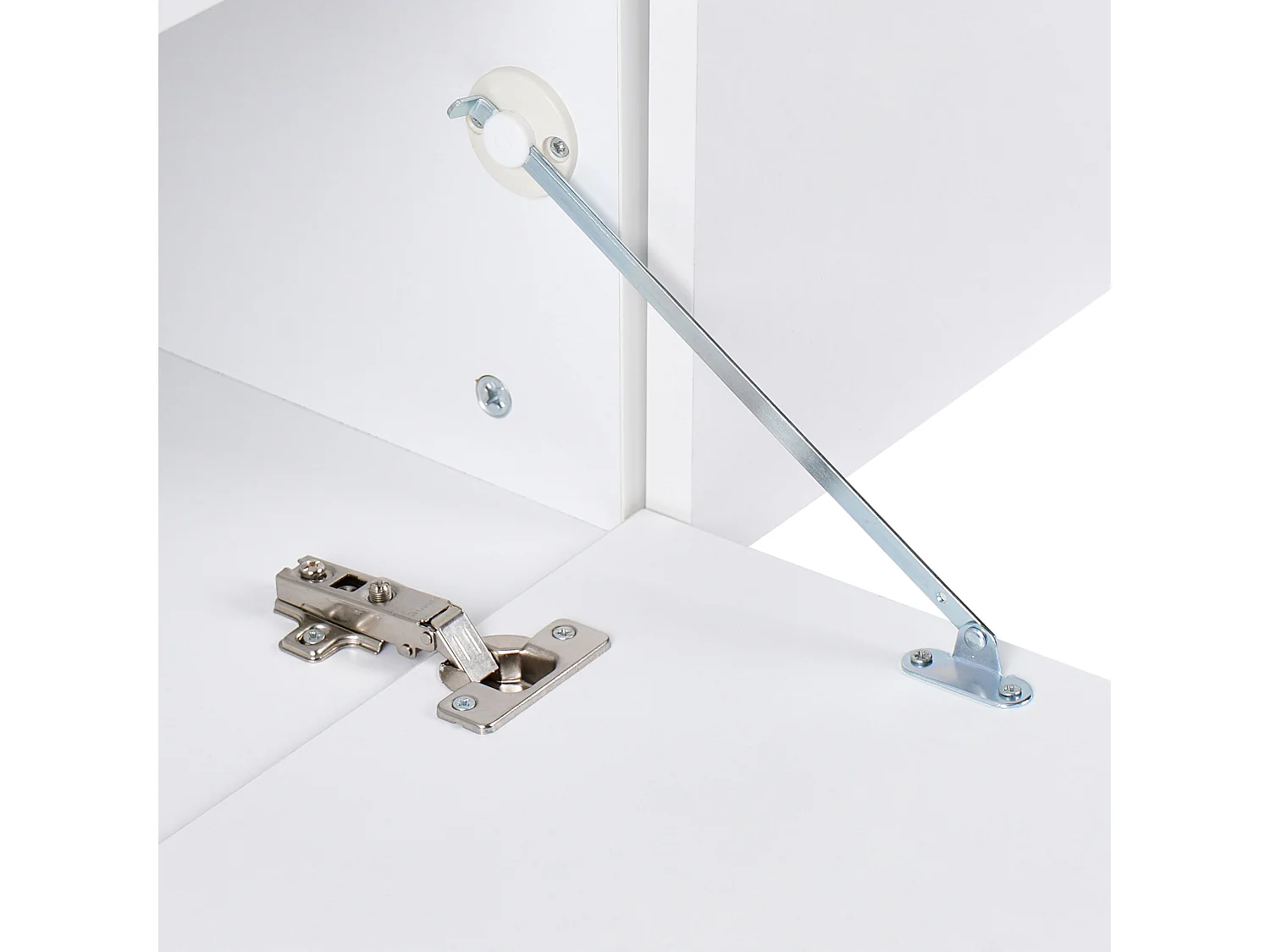 TV-Möbel schmal wandhängend weiß einfarbig 140 cm mit 2 Türen modern Gladstone