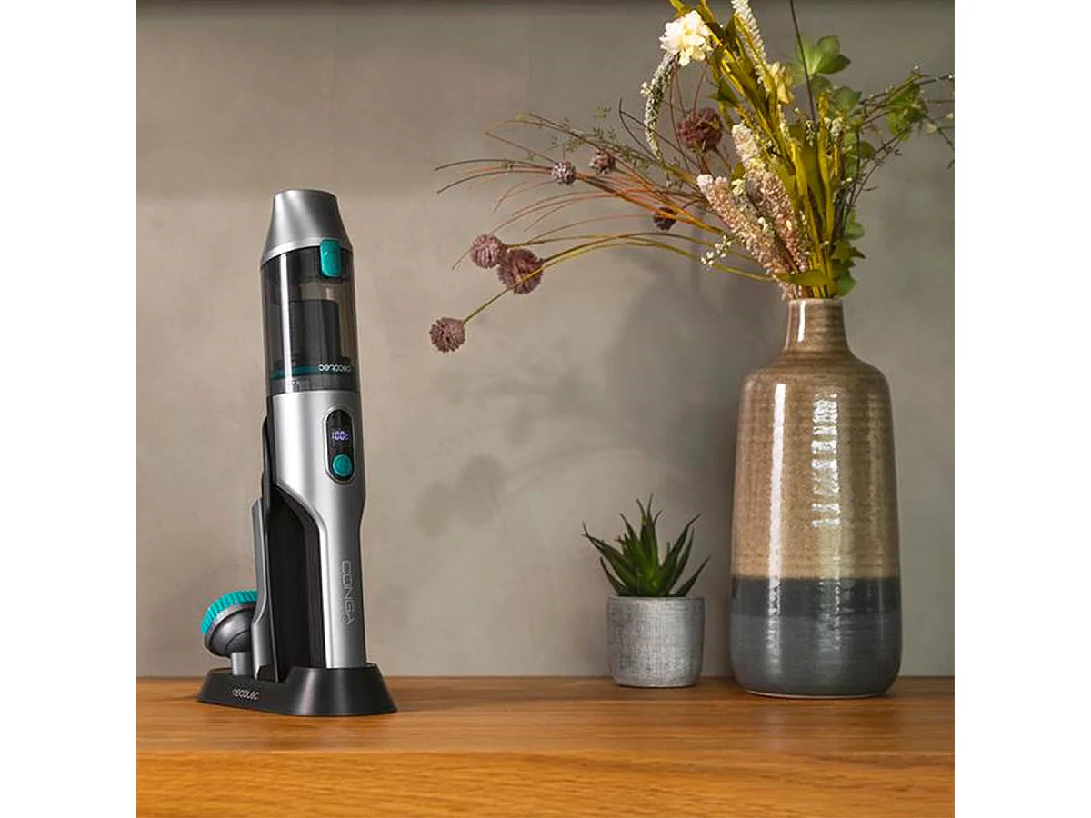 Aspiradora de mano Cecotec Conga Rockstar Micro 15000 Clean&Car 200W 200ml con accesorios gris