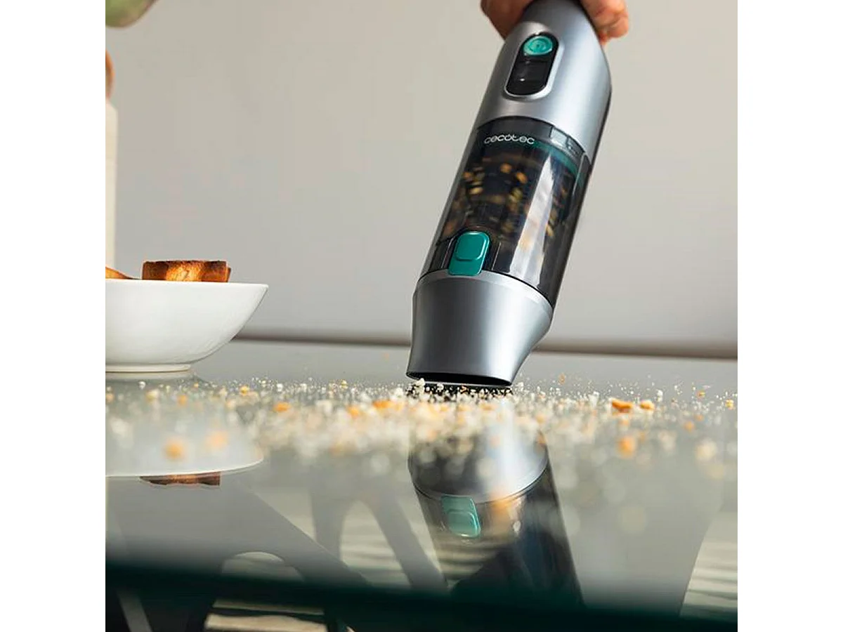 Aspiradora de mano Cecotec Conga Rockstar Micro 15000 Clean&Car 200W 200ml con accesorios gris