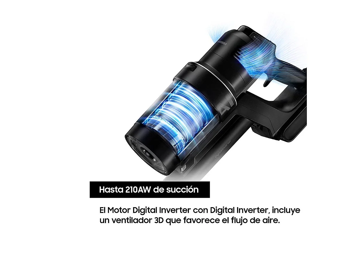 Samsung VS20C8524TB aspirateur de table Noir, Bleu Sans sac