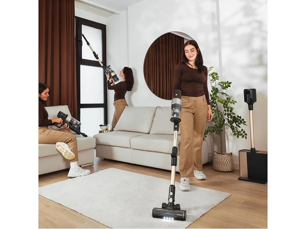 Aspirador vertical Cecotec Conga Rockstar 5500 Hurricane Station Flex 700W base de autovaciado negro