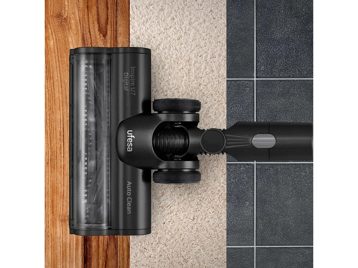 Aspirador vertical Ufesa Inspire U7 Digital 500W pantalla digital negro/gris