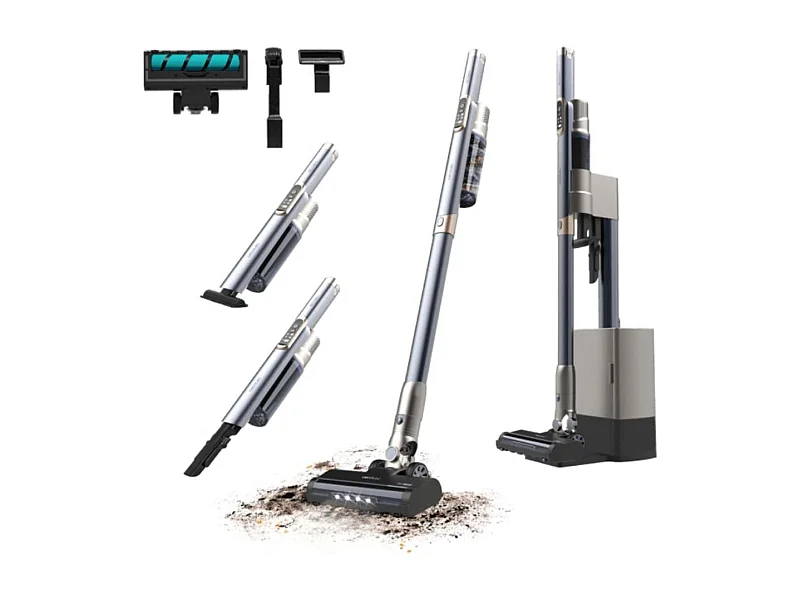 Aspirador escoba Cecotec Scoba 2100 Station 210W inalámbrica + base autovaciado gris