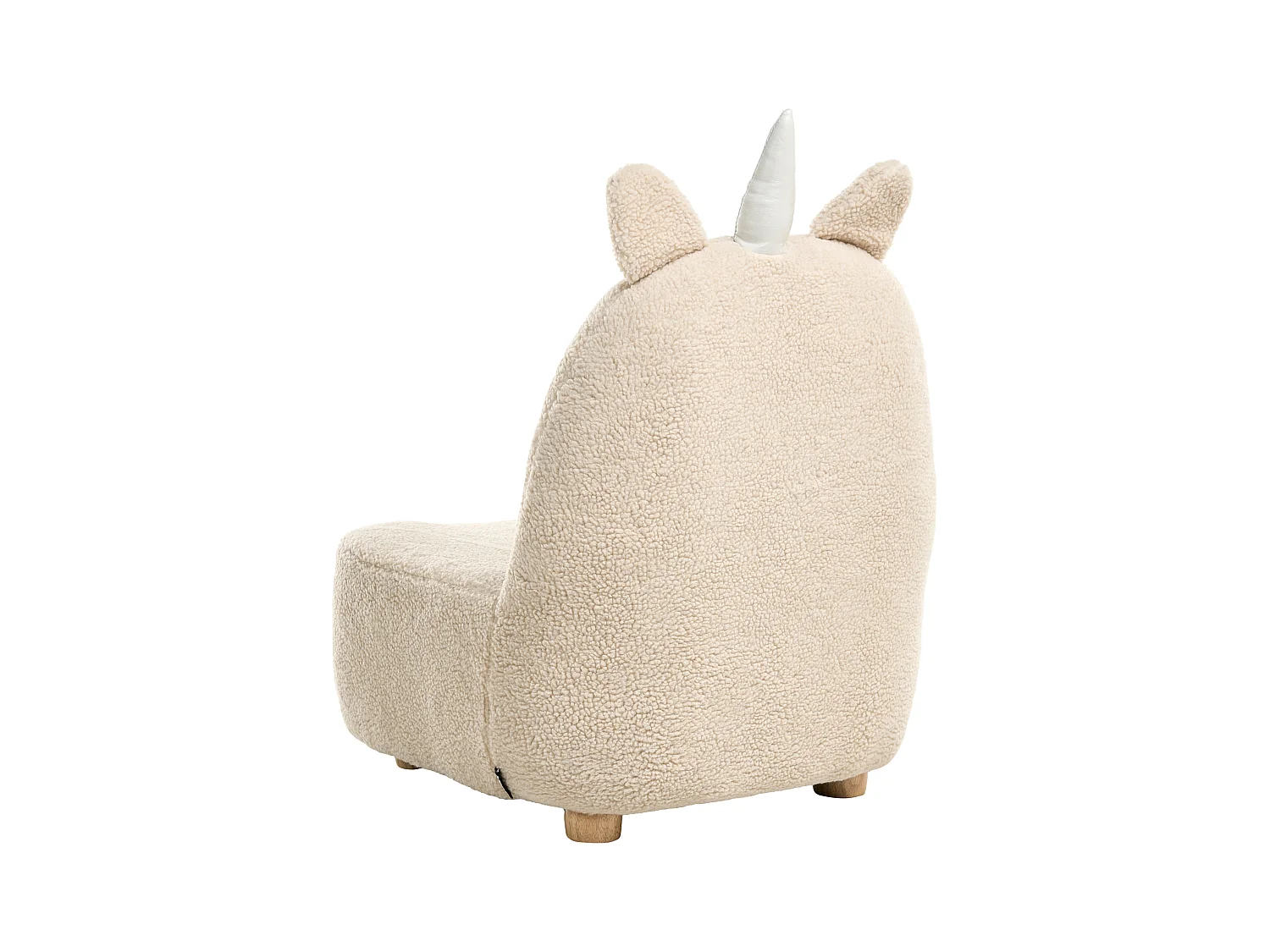 Fauteuil pour enfants Licorne LULEA Bouclé Beige clair