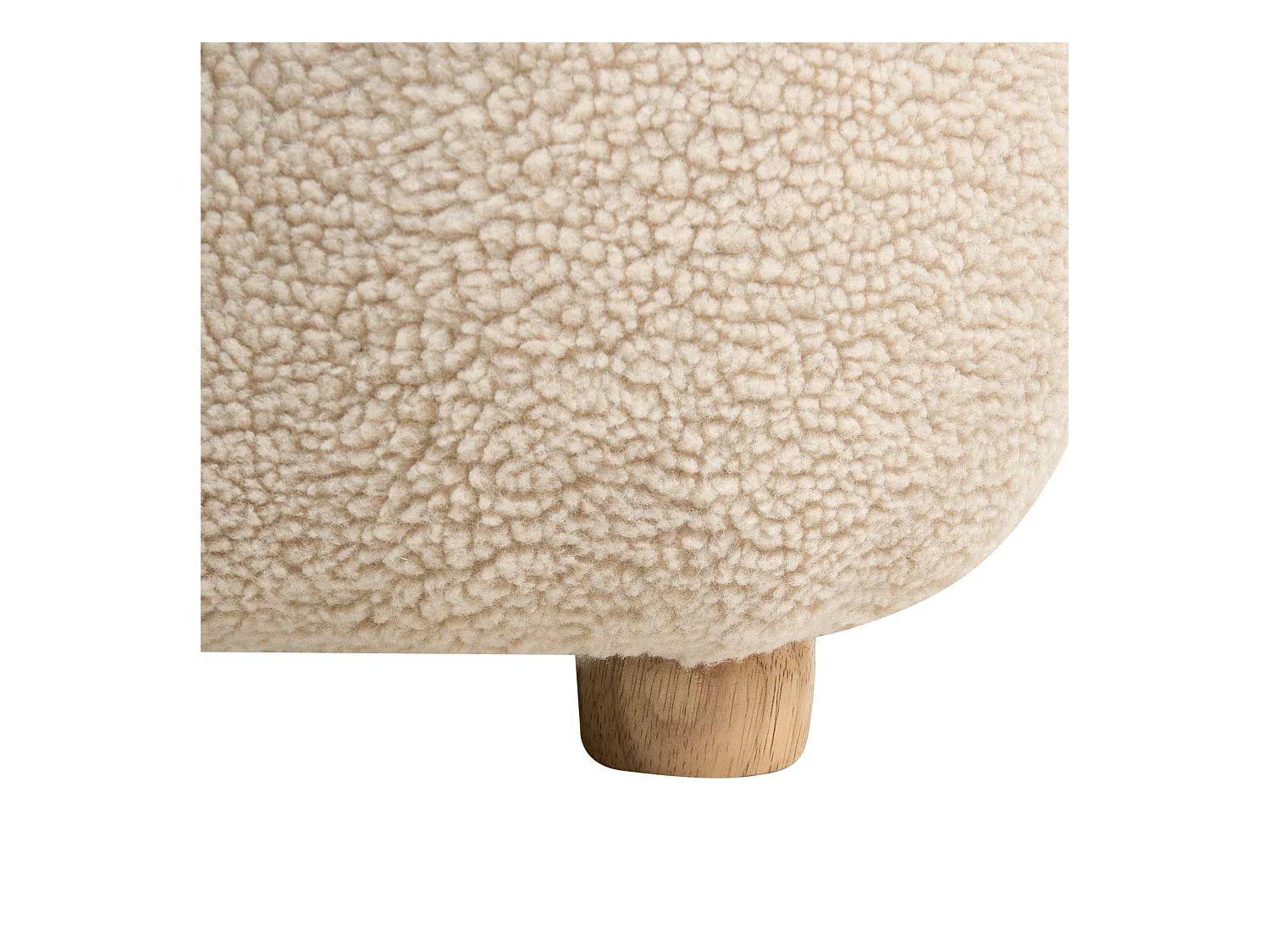 Fauteuil pour enfants Licorne LULEA Bouclé Beige clair