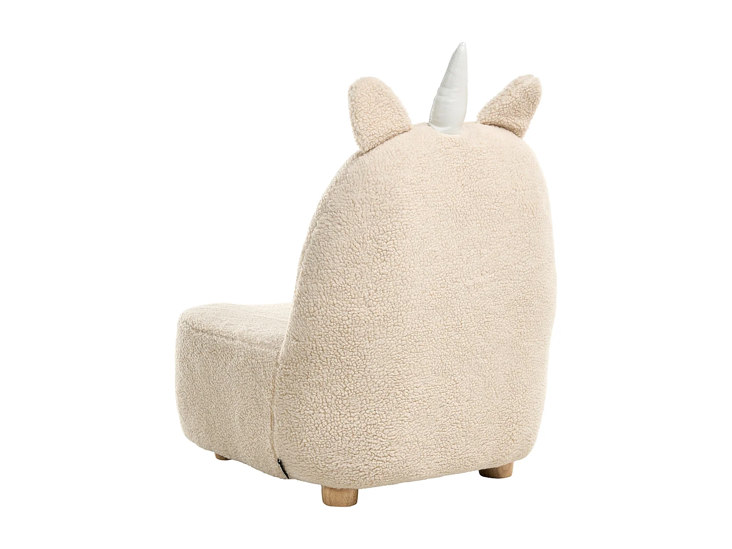 Fauteuil pour enfants Licorne LULEA Bouclé Beige clair