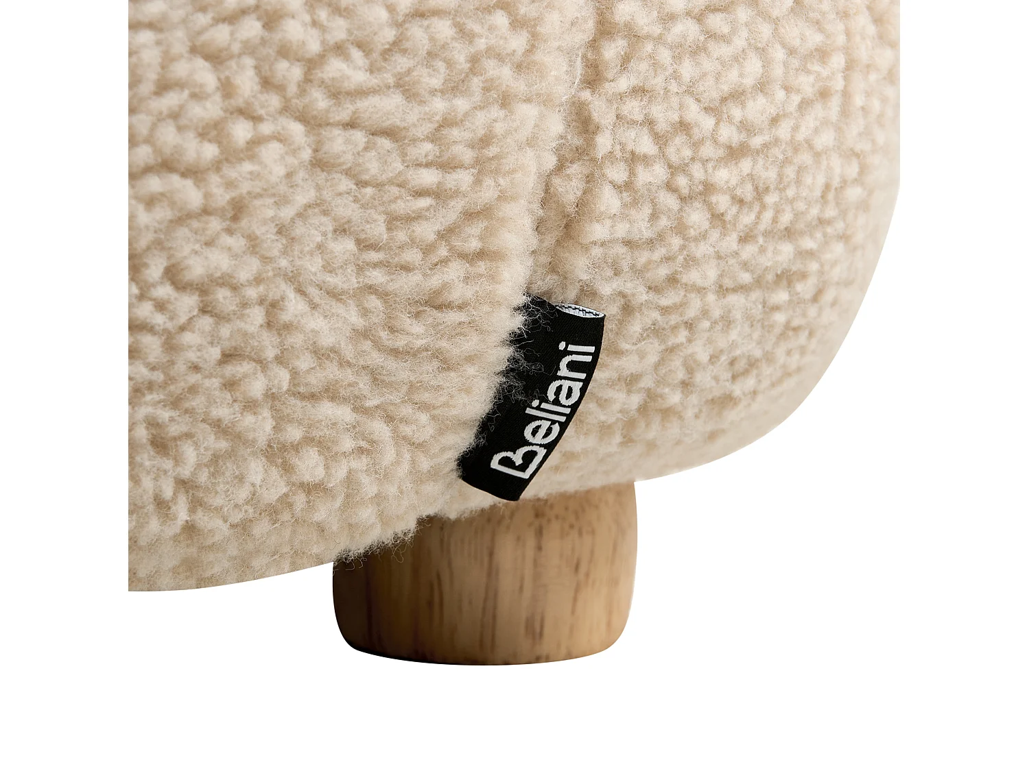 Fauteuil pour enfants Licorne LULEA Bouclé Beige clair