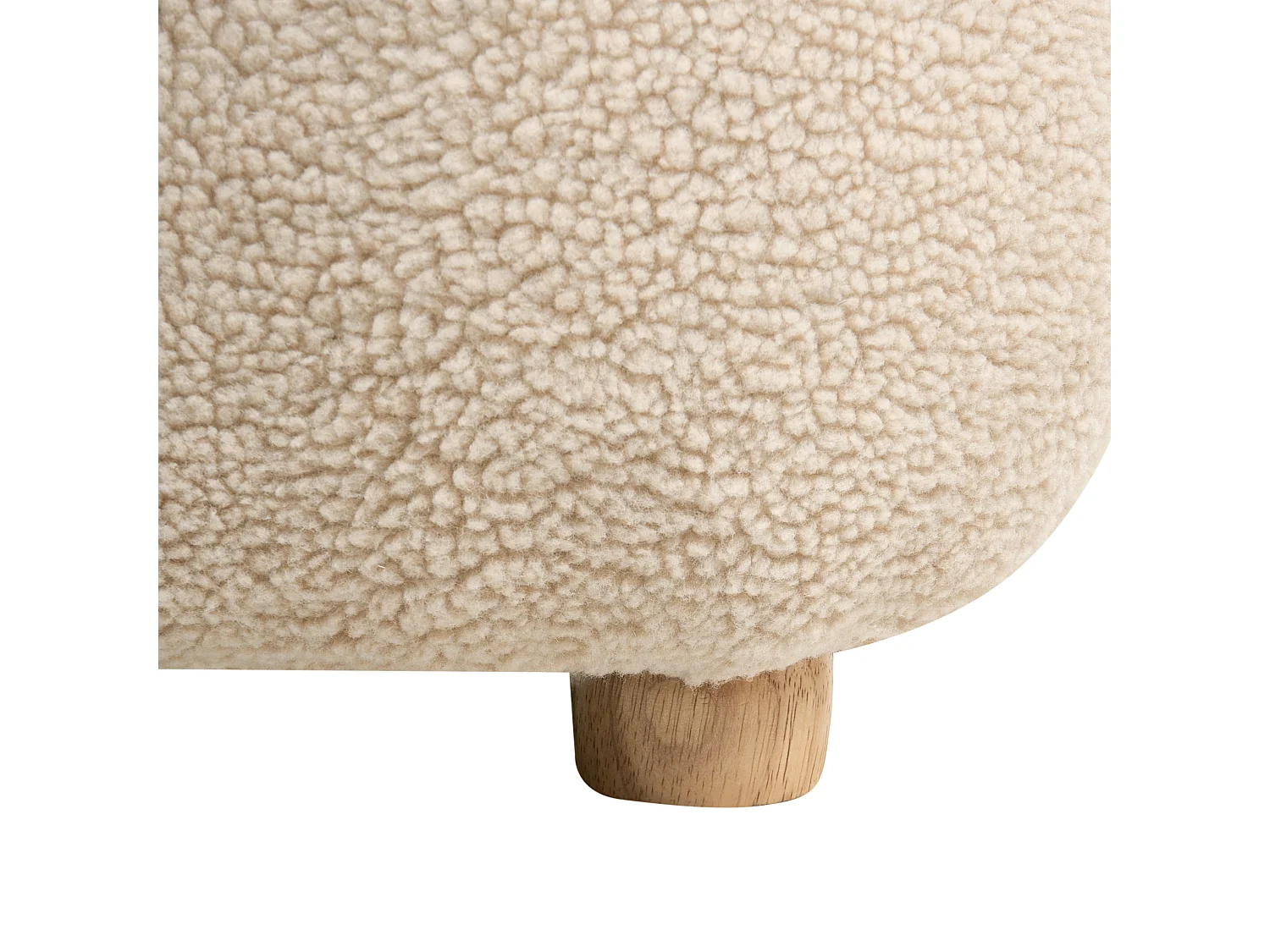 Fauteuil pour enfants Licorne LULEA Bouclé Beige clair