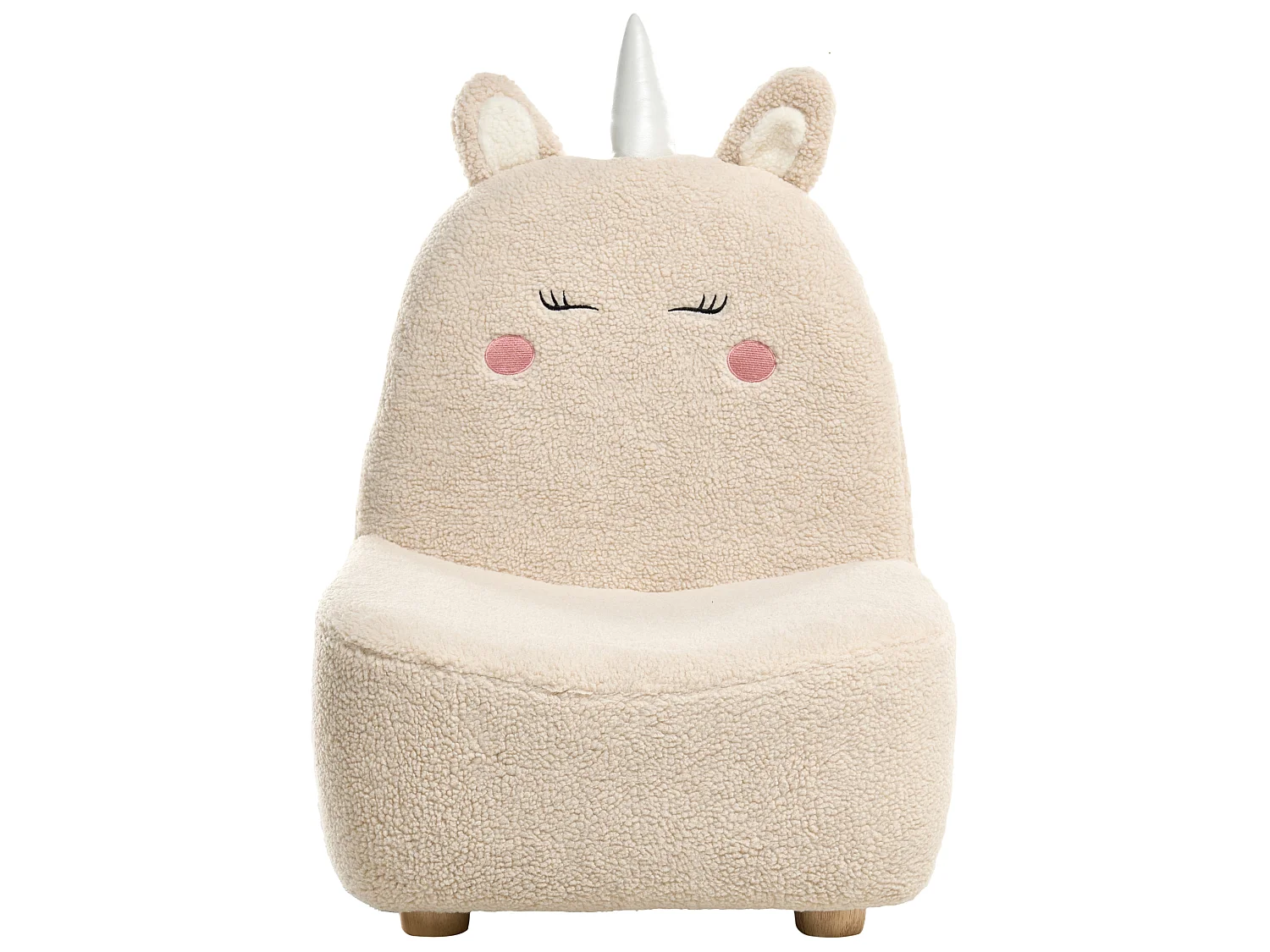 Kids Armchair Unicorn LULEA Boucle Light Beige