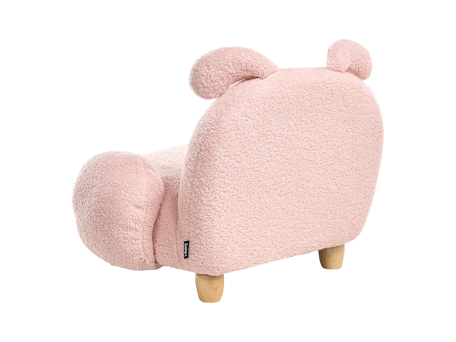 Fauteuil pour enfants Lapin KANNA Bouclé Rose pastel