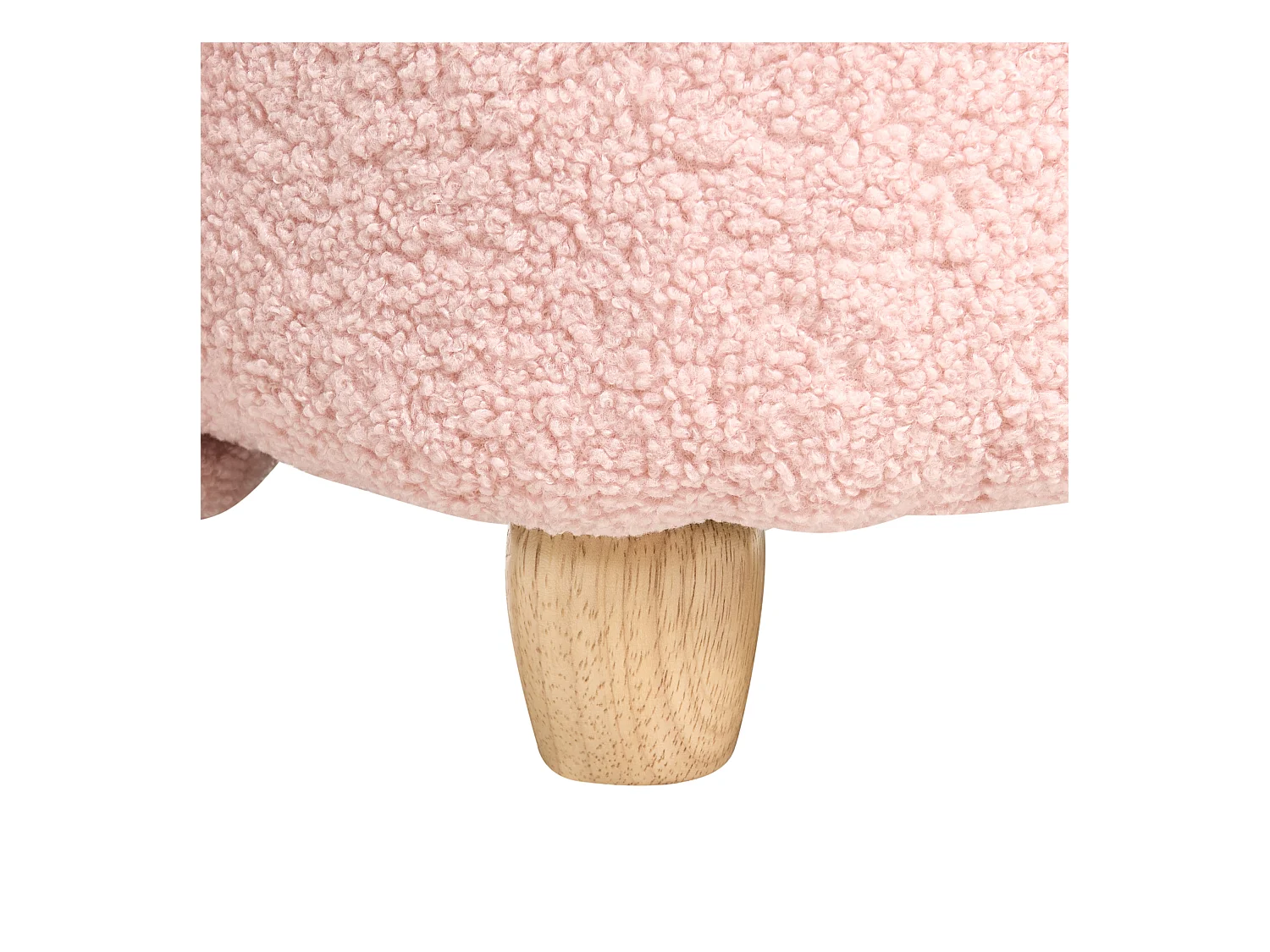 Fauteuil pour enfants Lapin KANNA Bouclé Rose pastel
