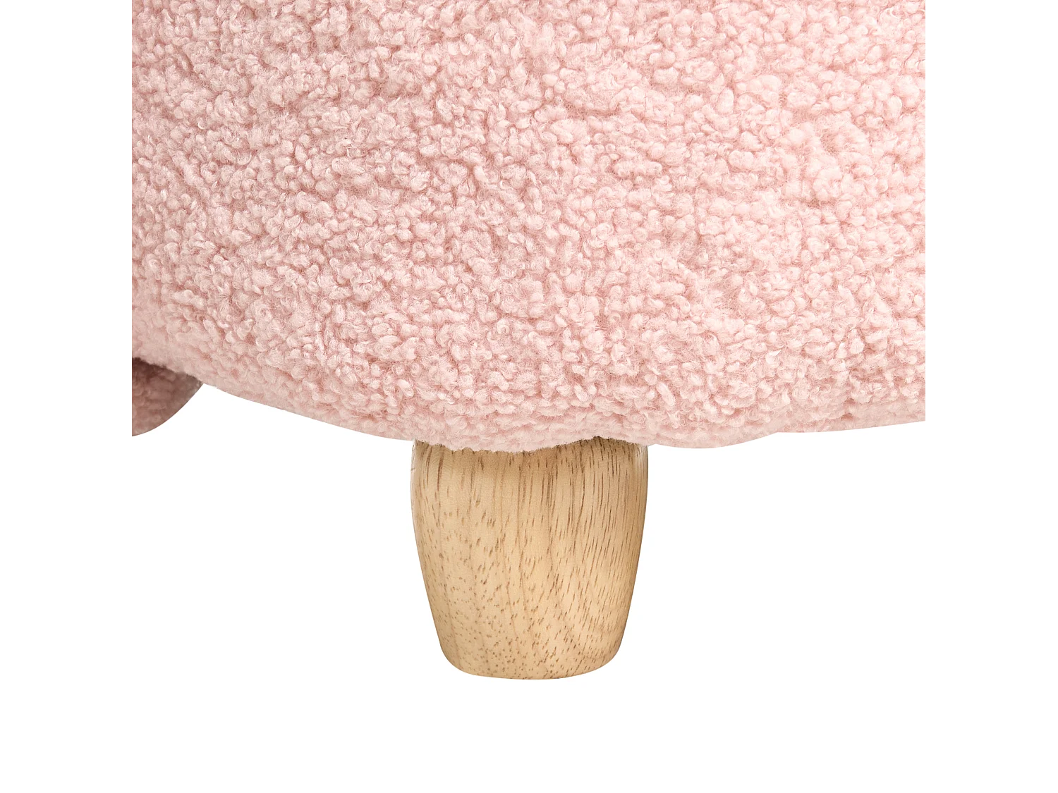 Fauteuil pour enfants Lapin KANNA Bouclé Rose pastel