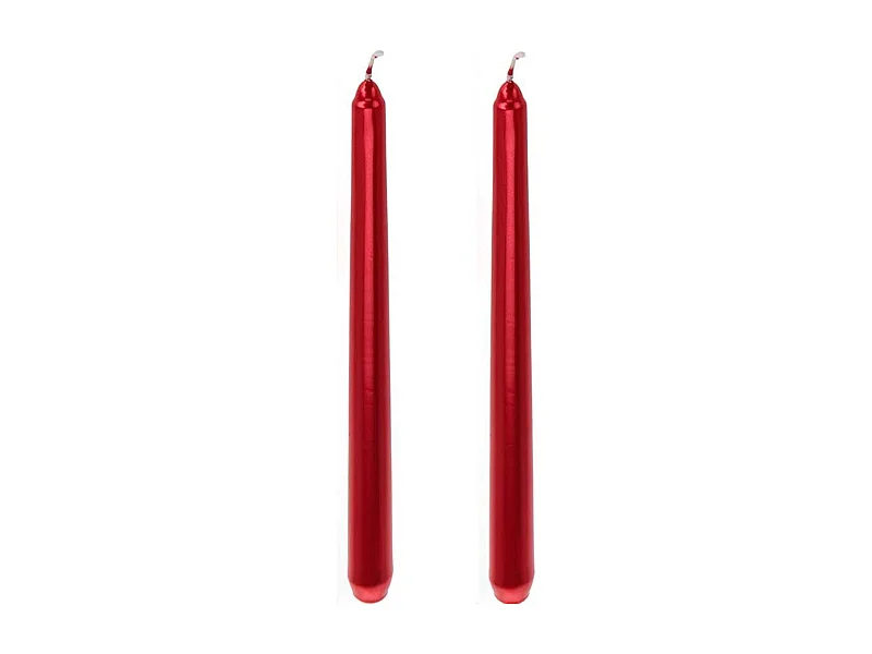 Set 2 velas Prices London rojo 25 cm