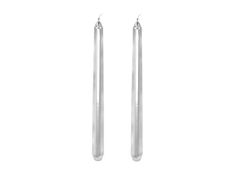 Set 2 velas Prices London plata 25 cm