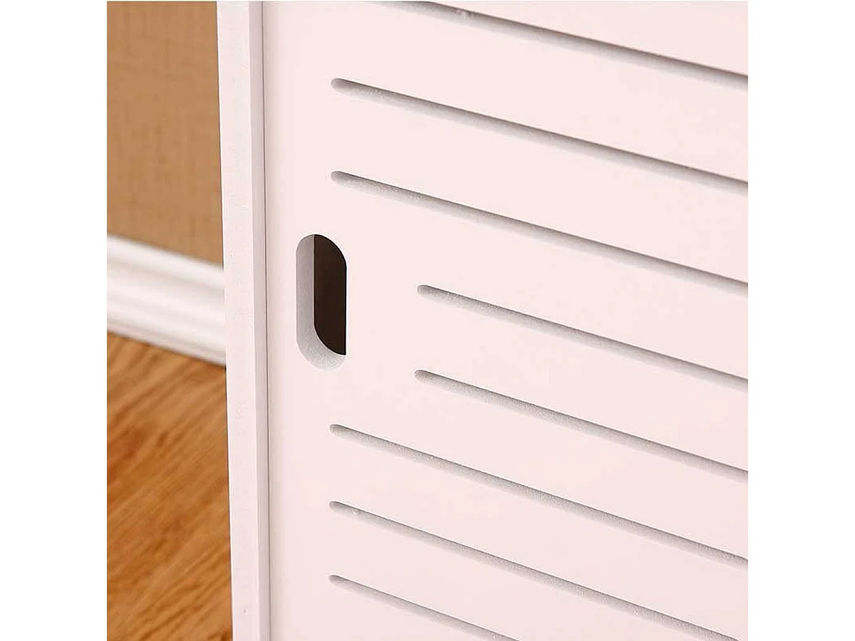 Armario de baño auxiliar 4 niveles blanco 80x20x18 cm