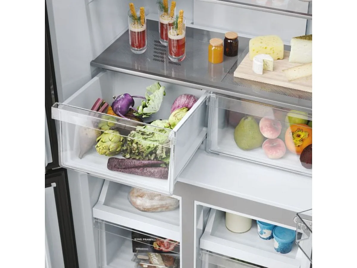 Haier HCR3818ENMD frigorifero side-by-side Libera installazione 467 L E Grigio