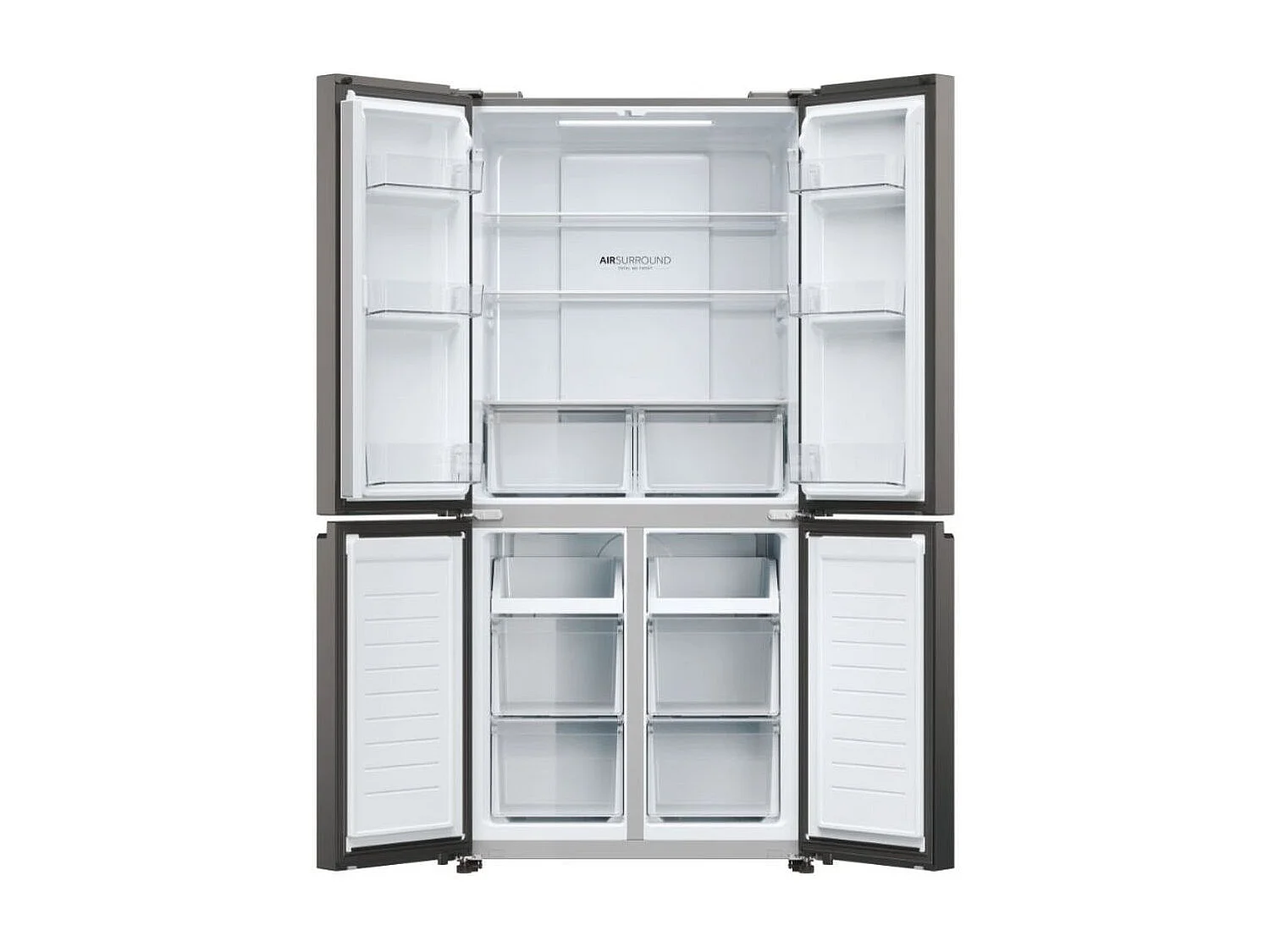 Haier HCR3818ENMD frigorifero side-by-side Libera installazione 467 L E Grigio