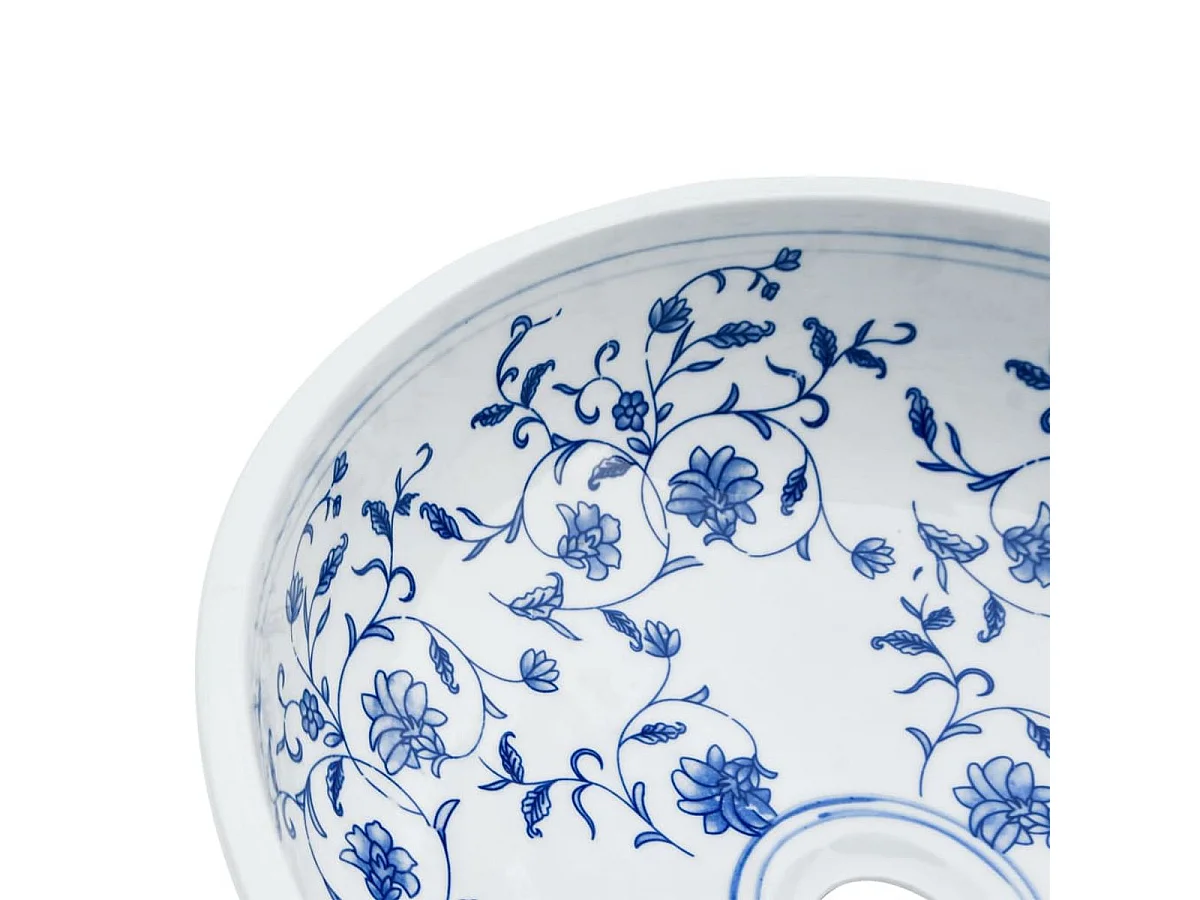 Lavabo sobre encimera Monnet cerámica azul Ø41x14 cm