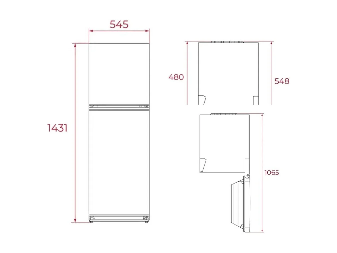 Frigorífico 2 puertas Teka RTF2510 Inverter 204L E blanco 143 cm