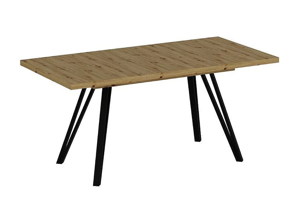 Mesa de comedor Minar diseño extensible natural 76x120x80 cm