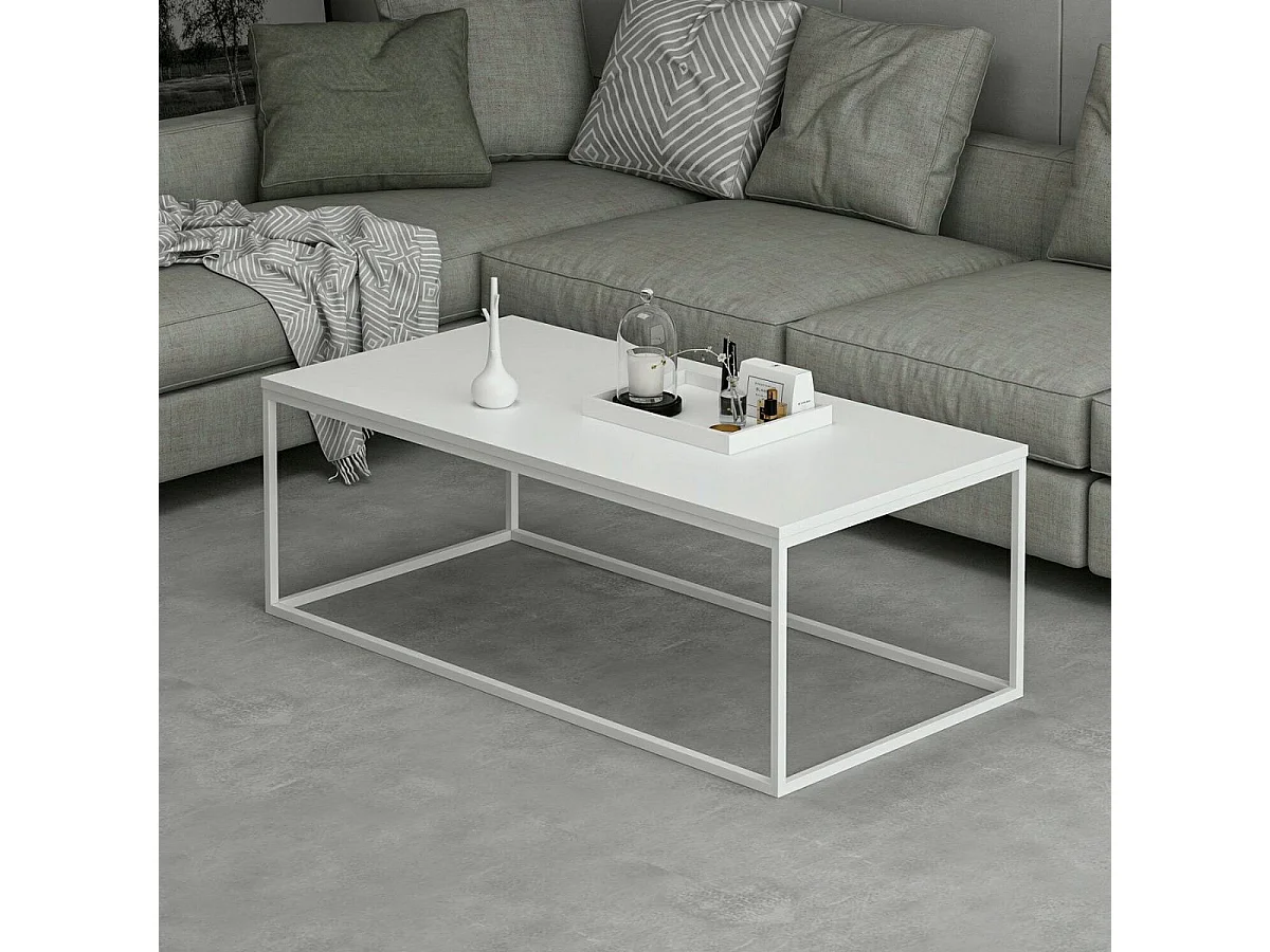 Mesa de centro Tiger blanco 42x120x60 cm