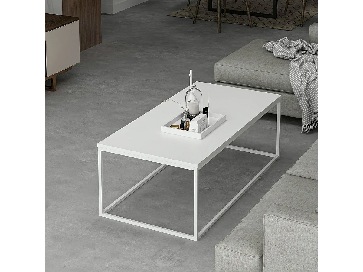 Mesa de centro Tiger blanco 42x120x60 cm