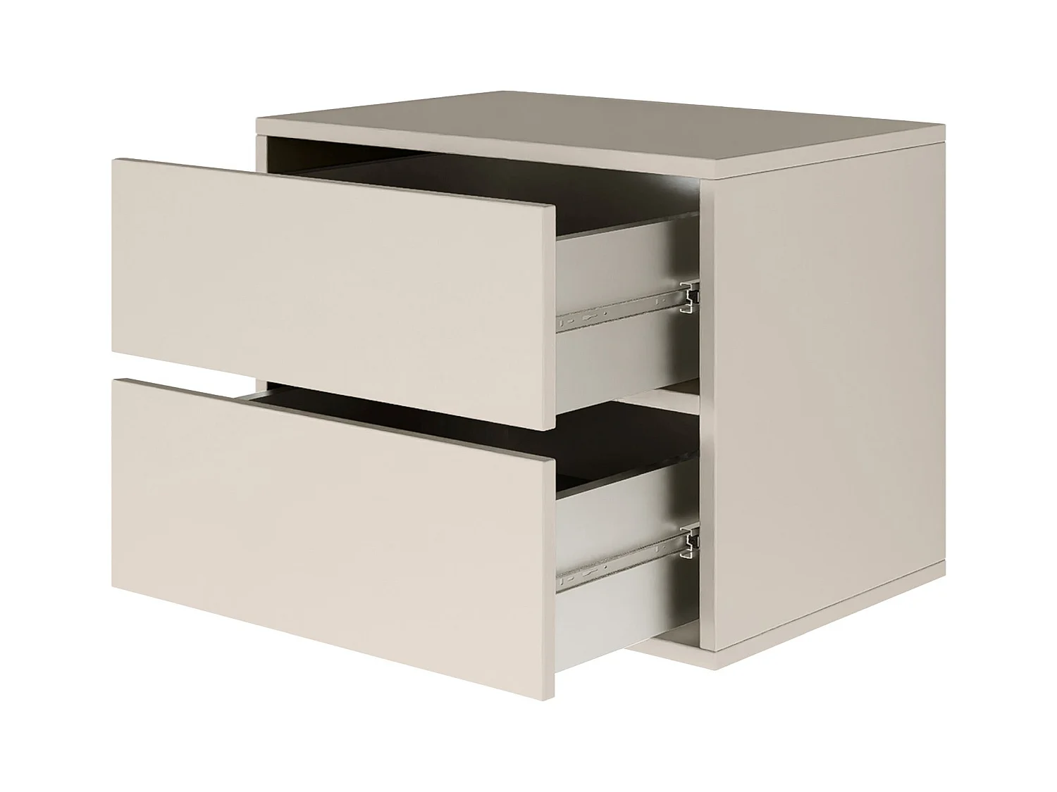 Table de chevet suspendue – avec 2 tiroirs – gris cachemire – 50 cm – FRAMME