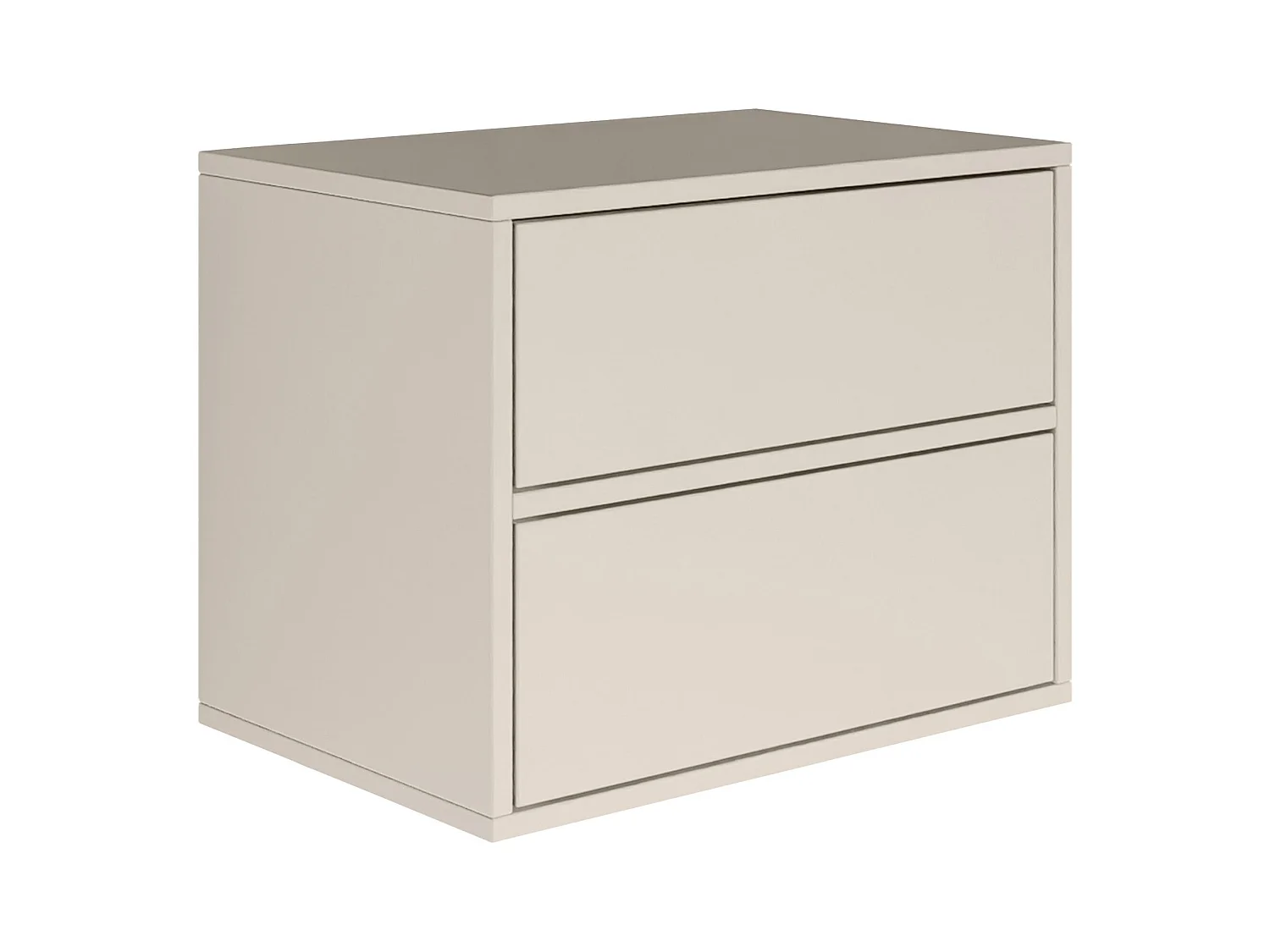 Table de chevet suspendue – avec 2 tiroirs – gris cachemire – 50 cm – FRAMME