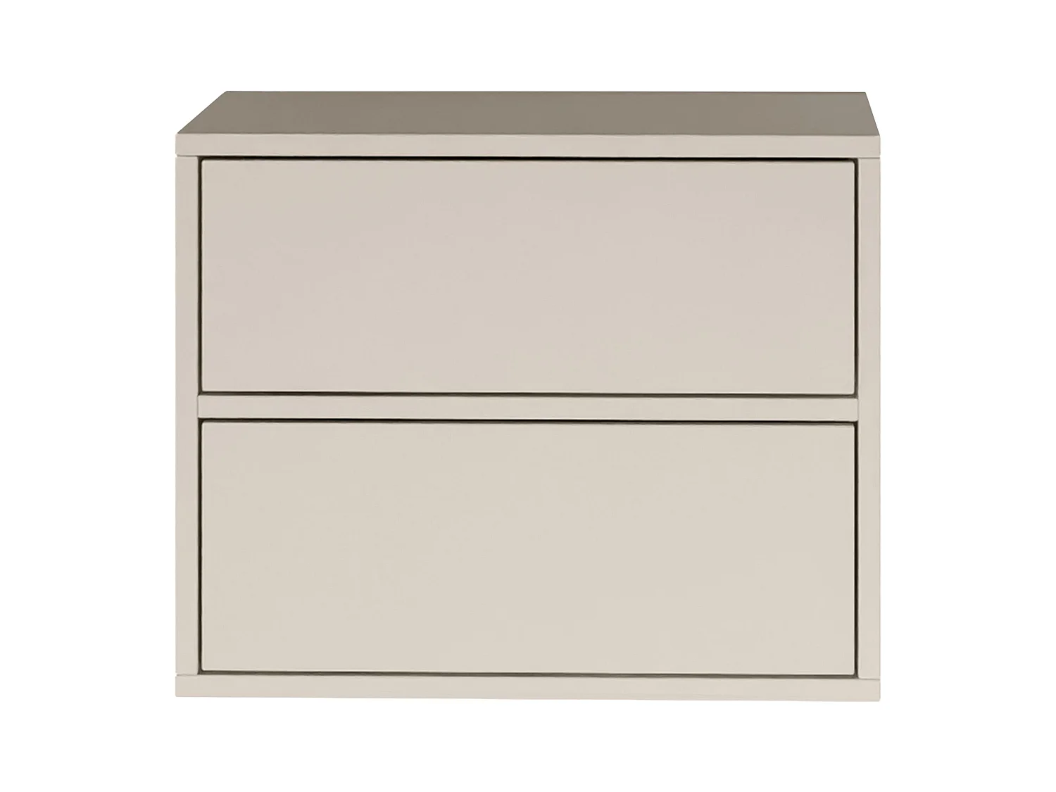 Table de chevet suspendue – avec 2 tiroirs – gris cachemire – 50 cm – FRAMME