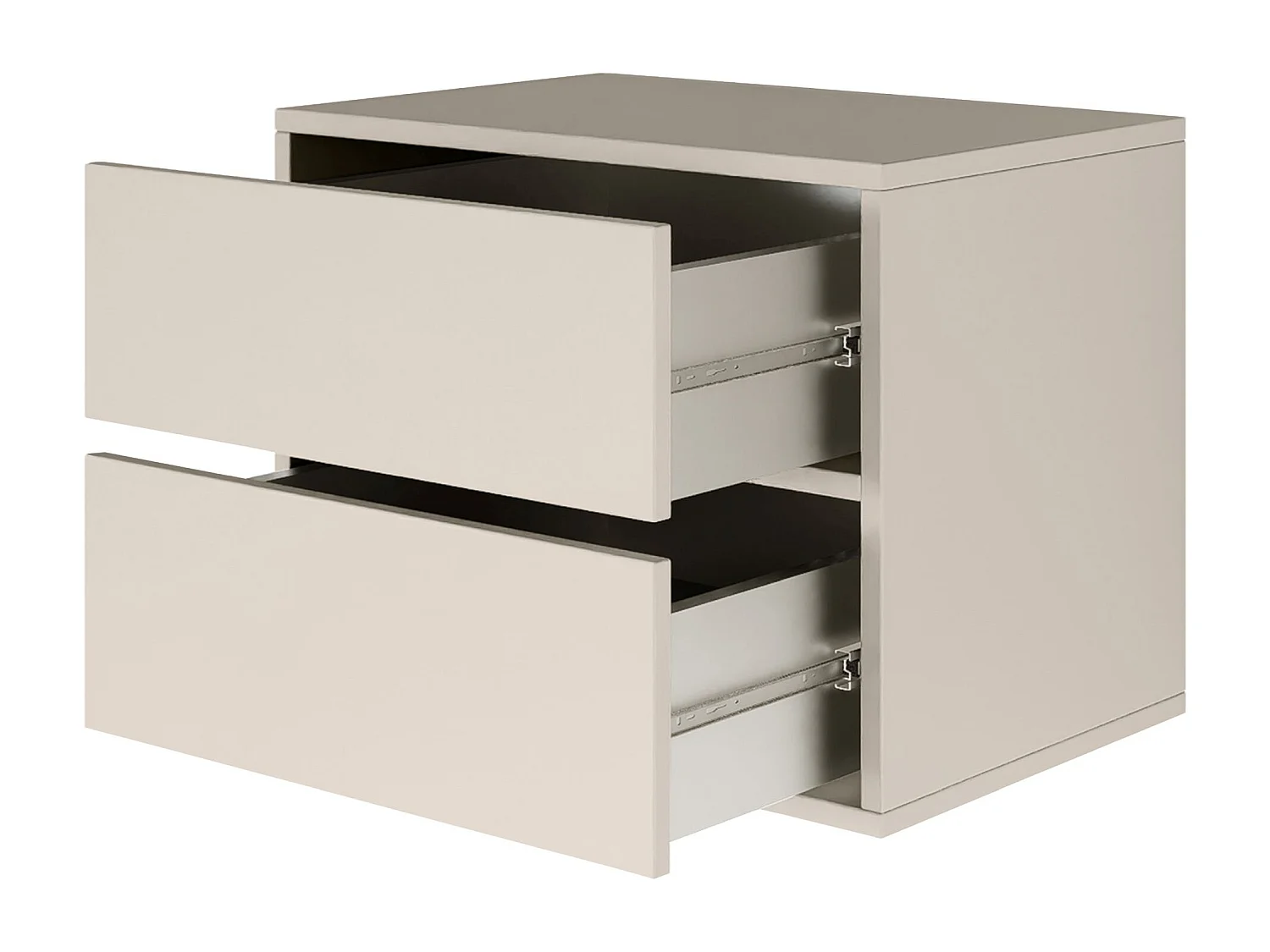 Table de chevet suspendue – avec 2 tiroirs – gris cachemire – 50 cm – FRAMME