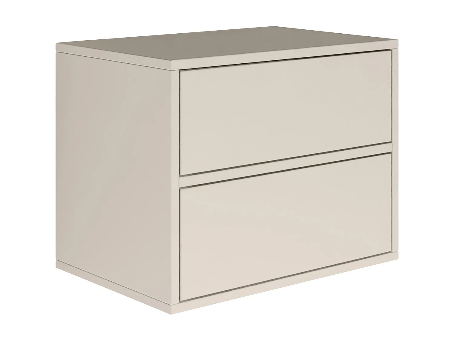 Table de chevet suspendue – avec 2 tiroirs – gris cachemire – 50 cm – FRAMME